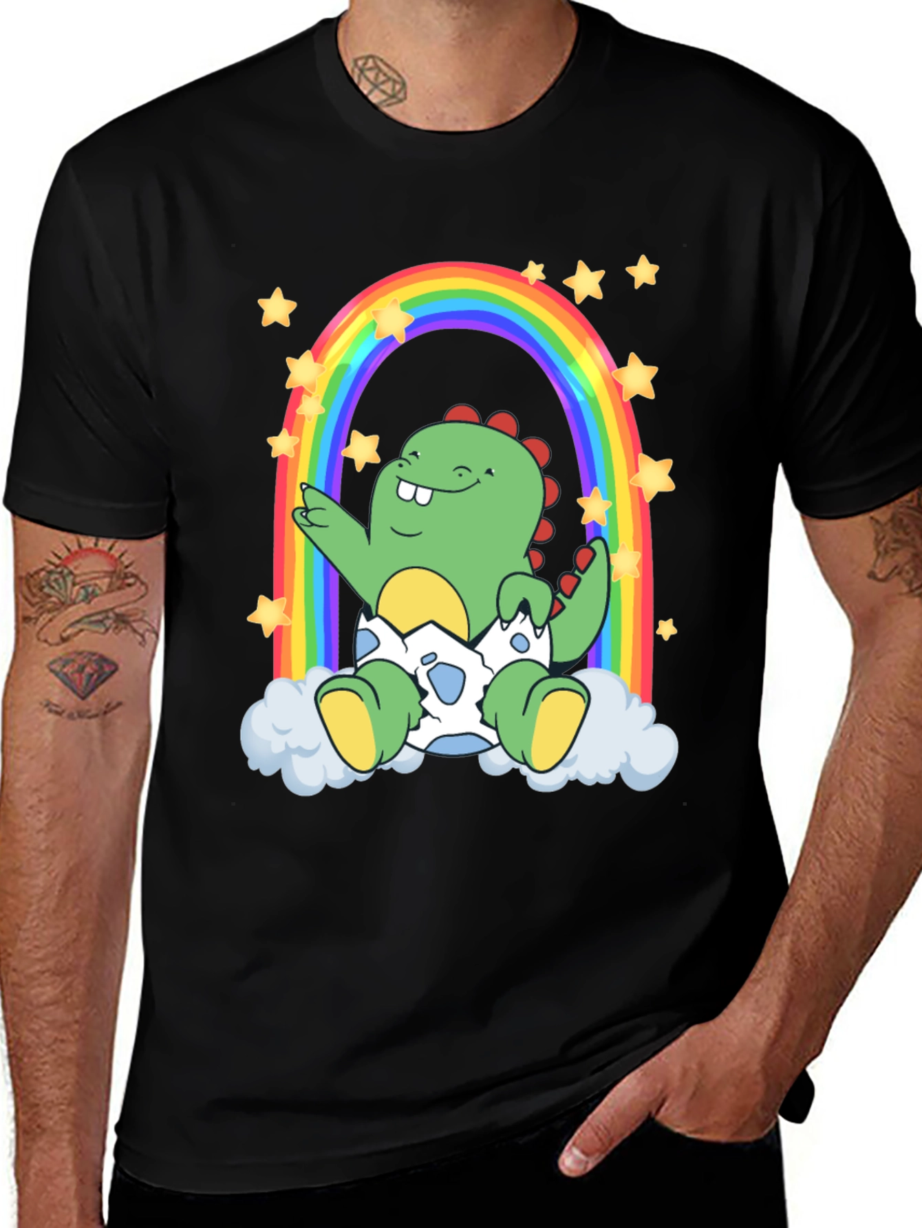 Variant 25 of Dinosaur Rainbow T-Shirt