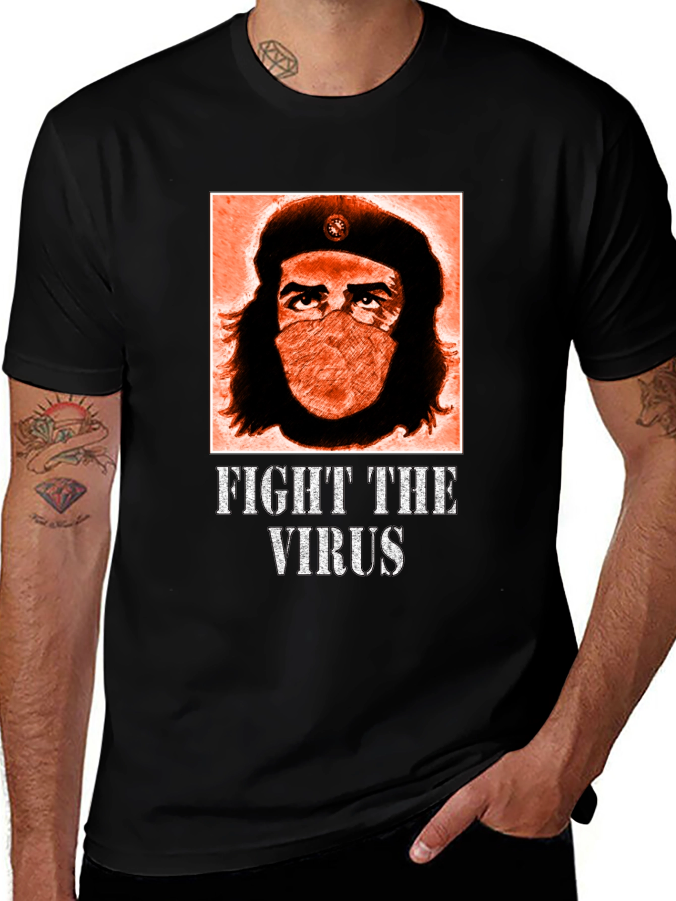 Variant 30 of Fight the Virus T-Shirt: Guevara Masked