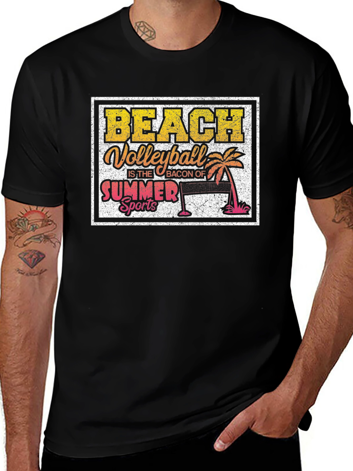 Variant 9 of Beach Volleyball Summer Sports Graphic Tee