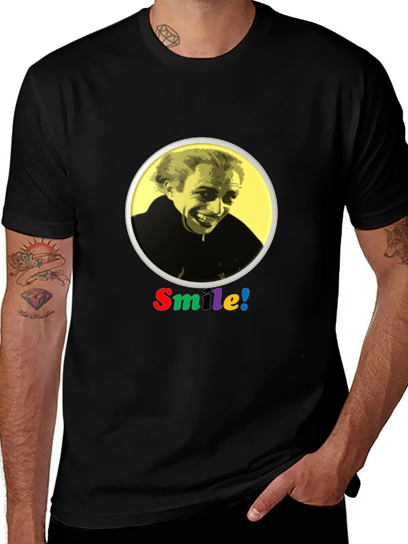 Variant 30 of Smile Graphic Tee - Round Portrait Design
