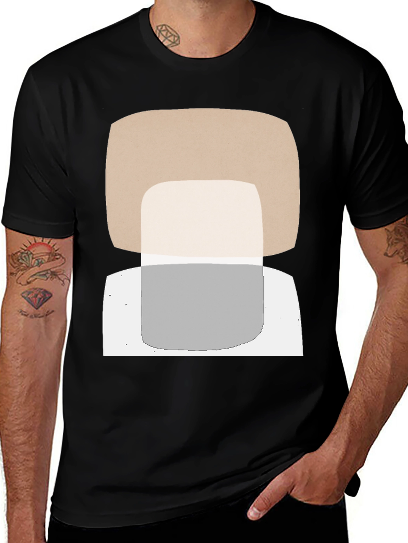 Variant 16 of Abstract Block Graphic Tee - Modern Art Shirt