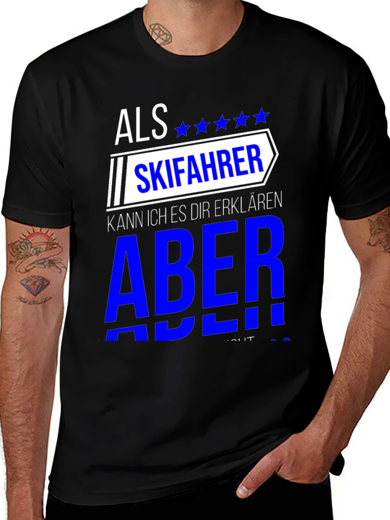 Variant 2 of Als Skifahrer T-Shirt - Skiing Enthusiast Tee