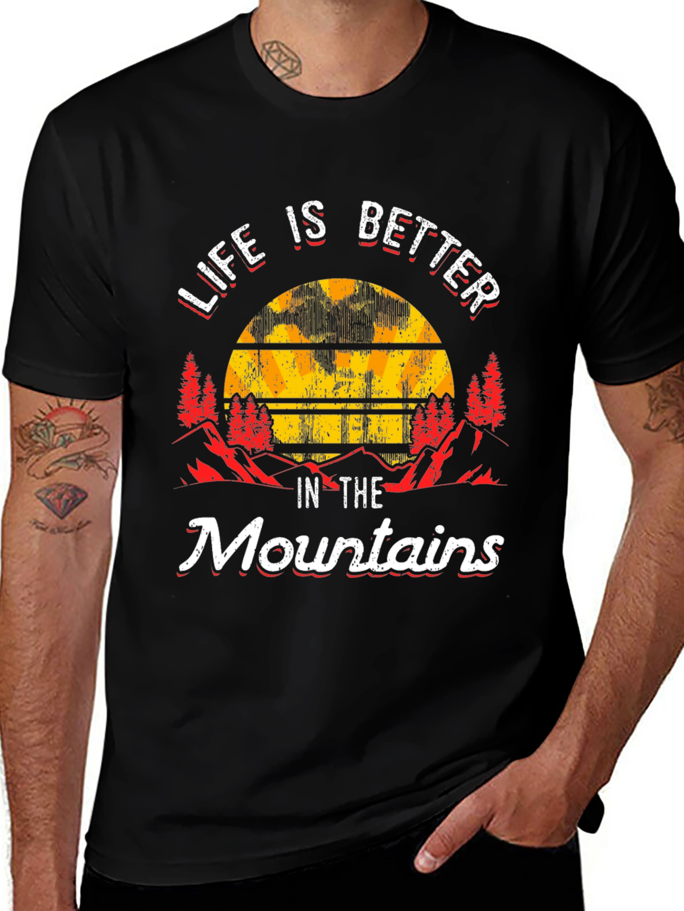 Black Life is Better in the Mountains Graphic Tee main image