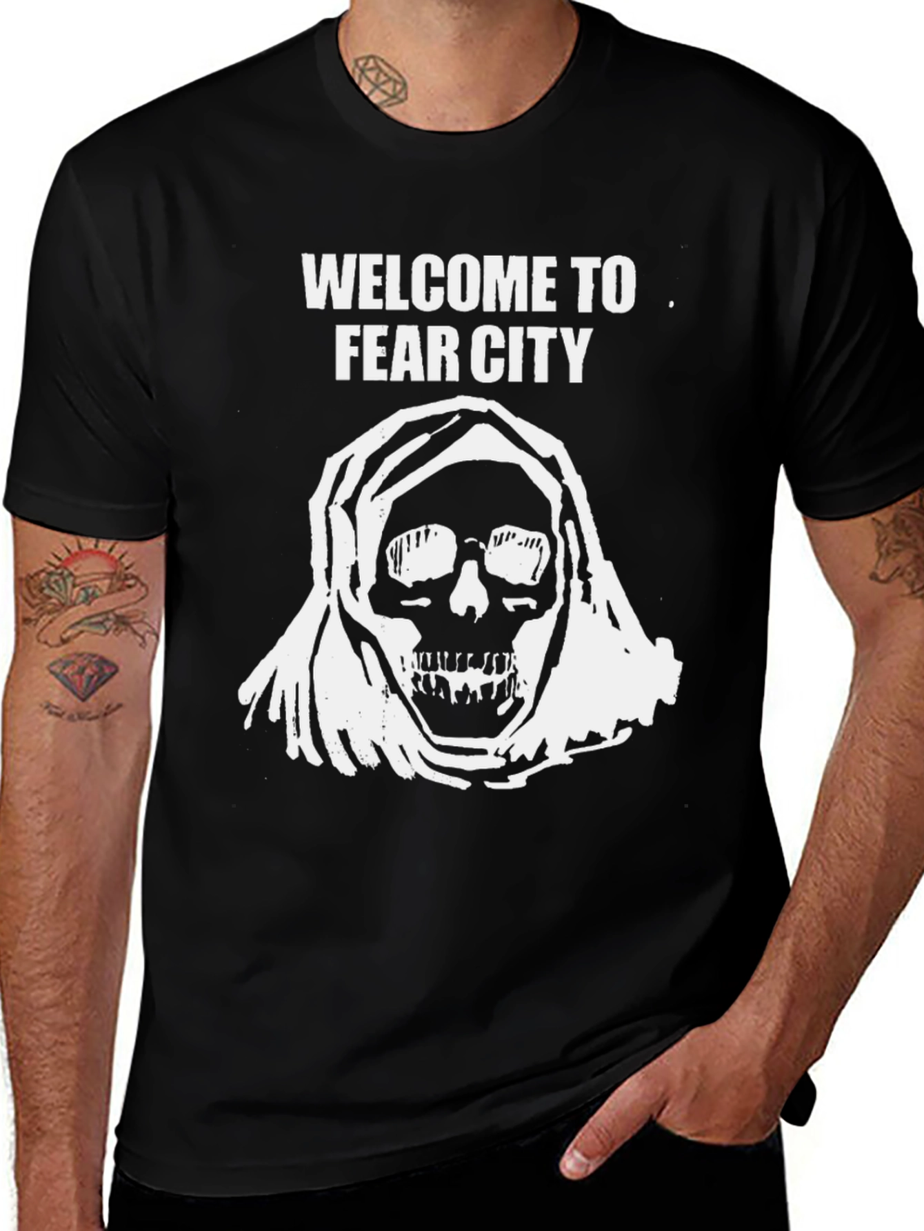 Variant 19 of Welcome to Fear City Black Graphic Tee