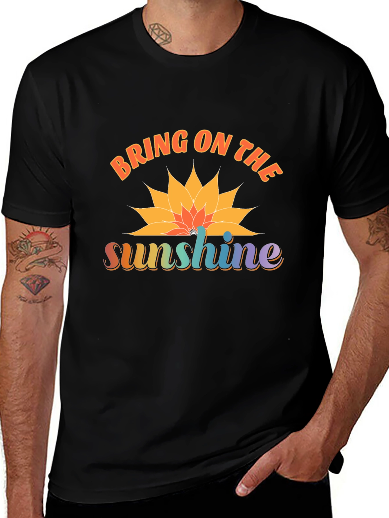 Variant 20 of Bring on the Sunshine Black Graphic T-Shirt
