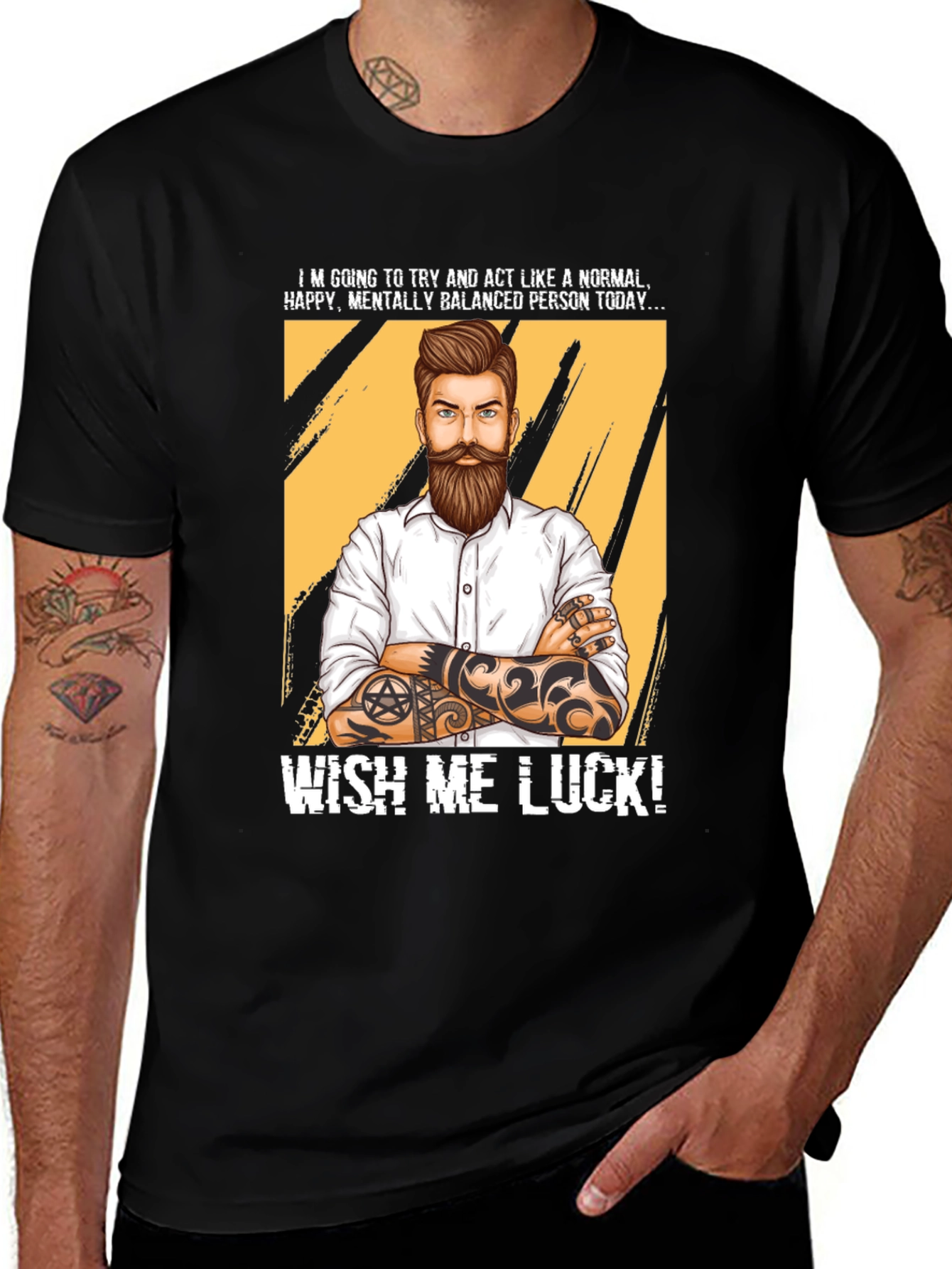 Variant 4 of Wish Me Luck Graphic T-Shirt - Funny Novelty Tee