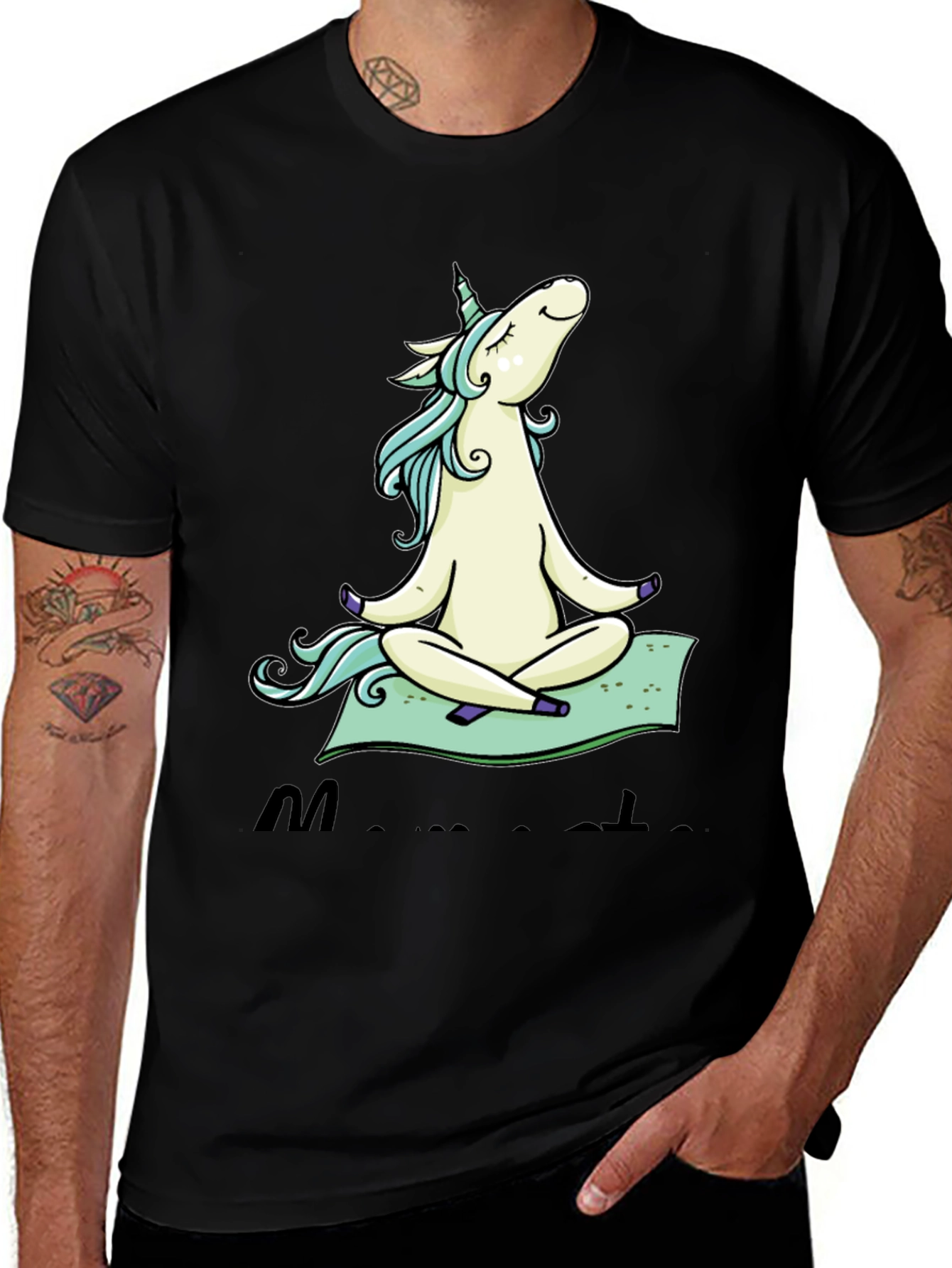 Variant 30 of Zen Unicorn T-Shirt: Meditating Graphic Tee