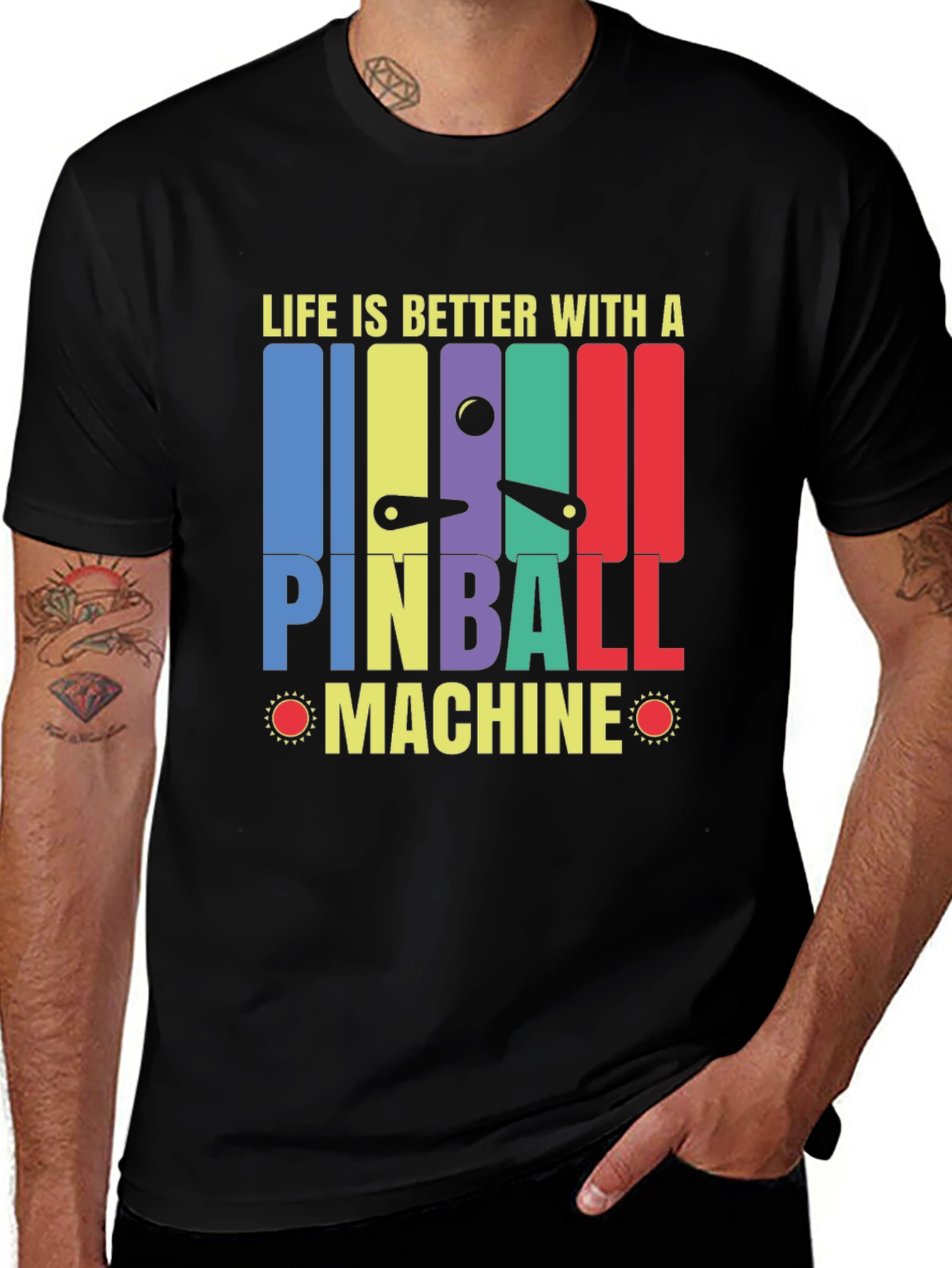 Variant 20 of Life is Better With a Pinball Machine Graphic Tee