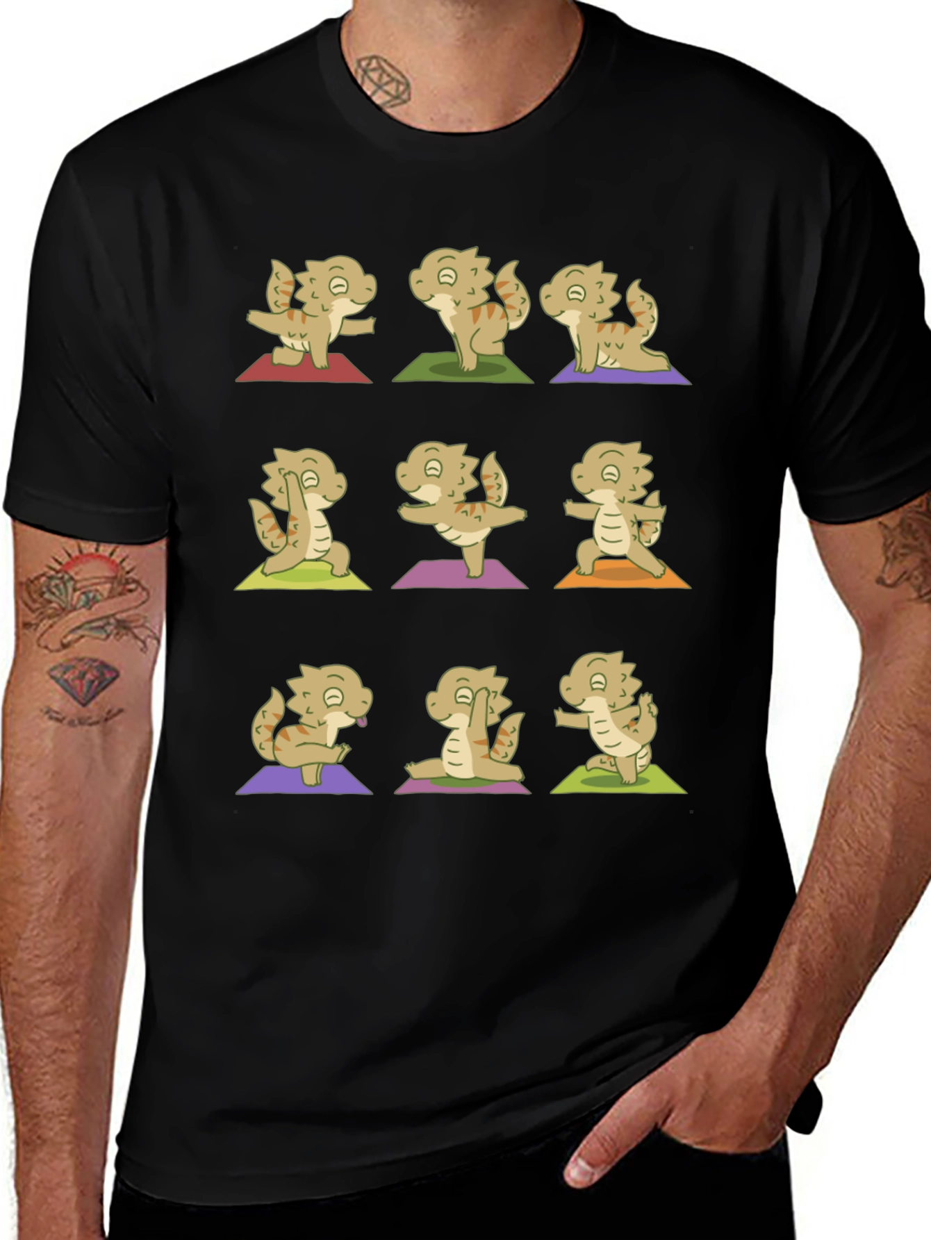 Variant 6 of Yoga Bearded Dragon T-Shirt - Relax & Meditate!