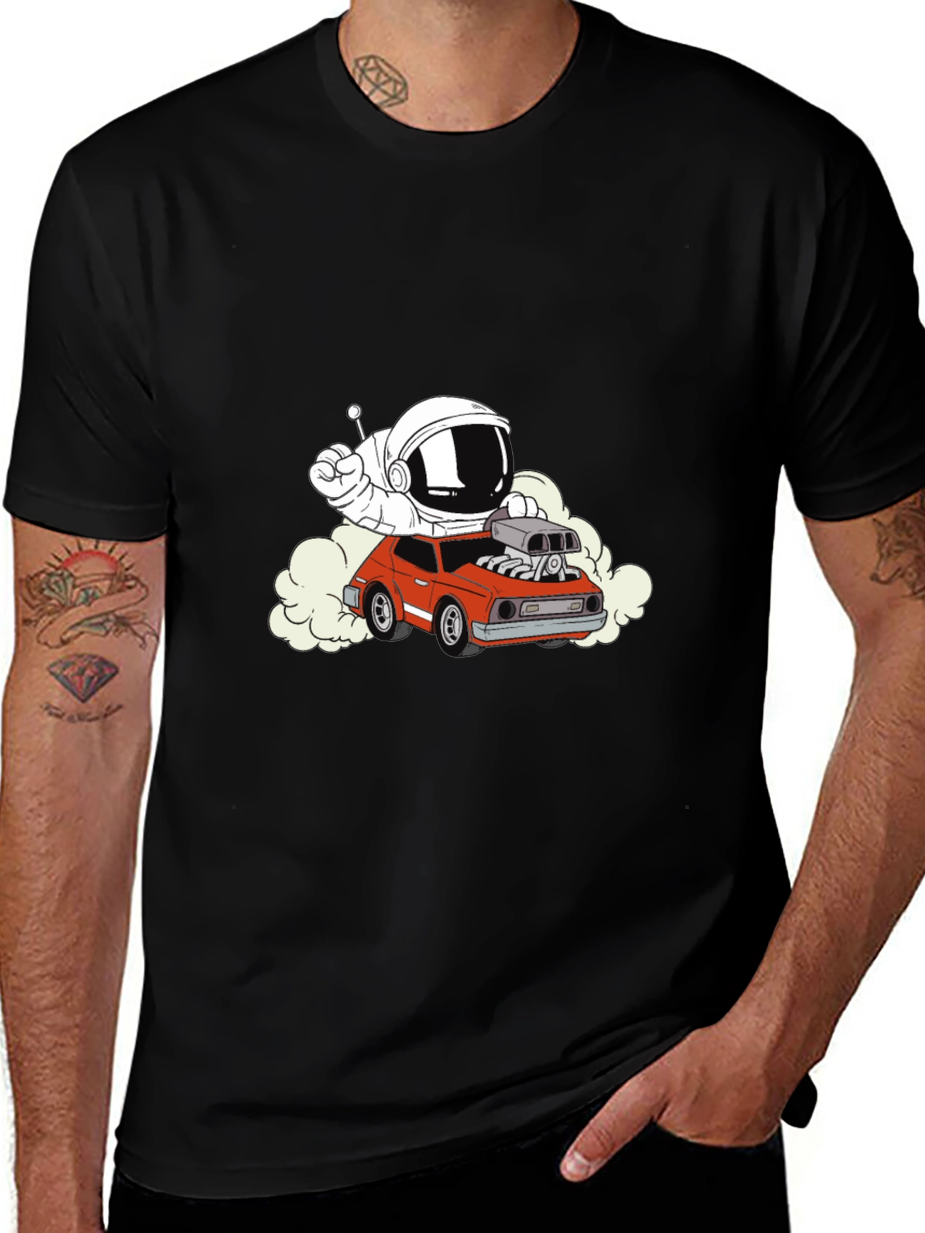 Variant 2 of Astronaut Racing T-Shirt - Cool Graphic Tee