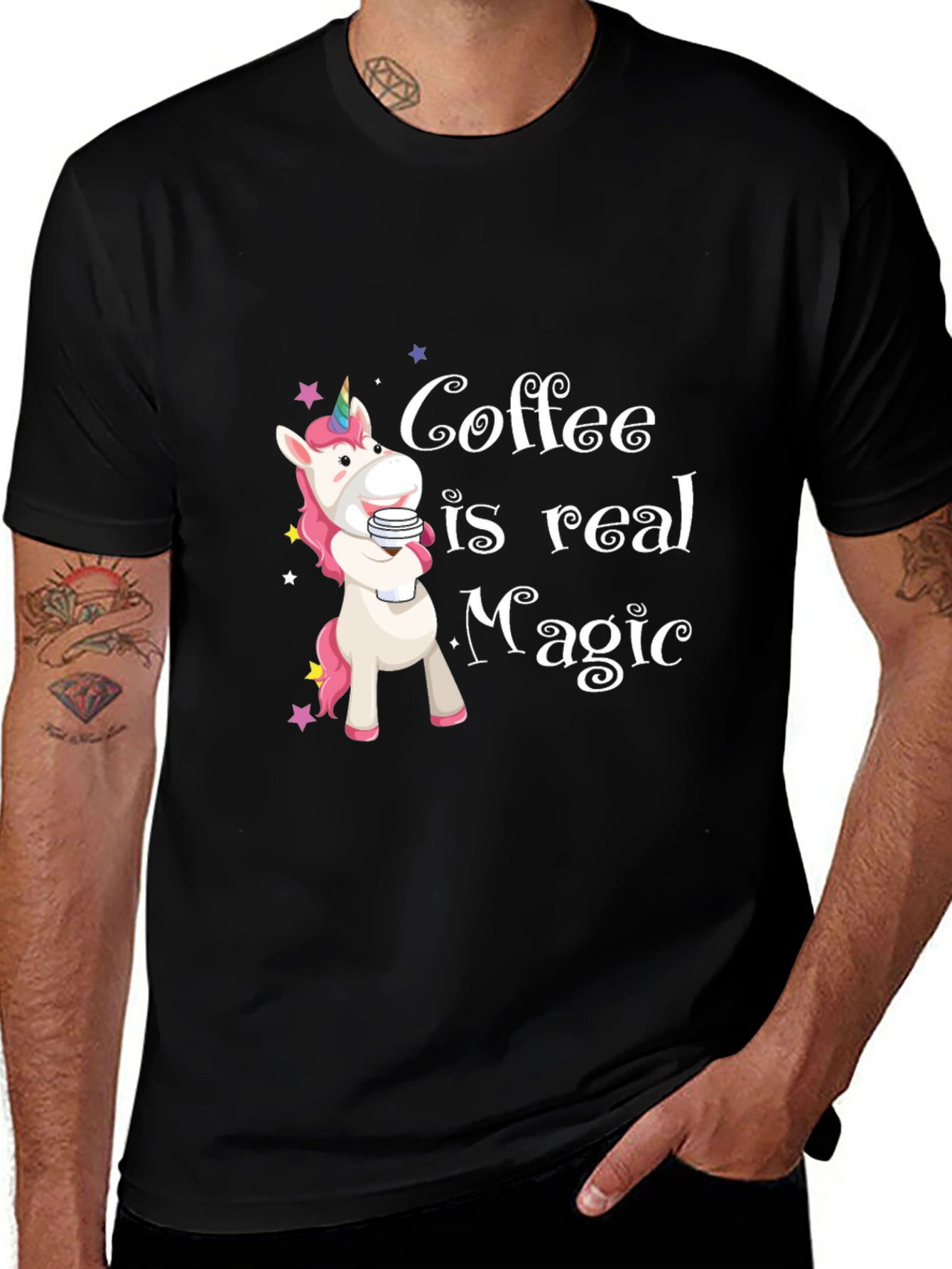 Coffee is Magic T-Shirt - Unicorn Design
