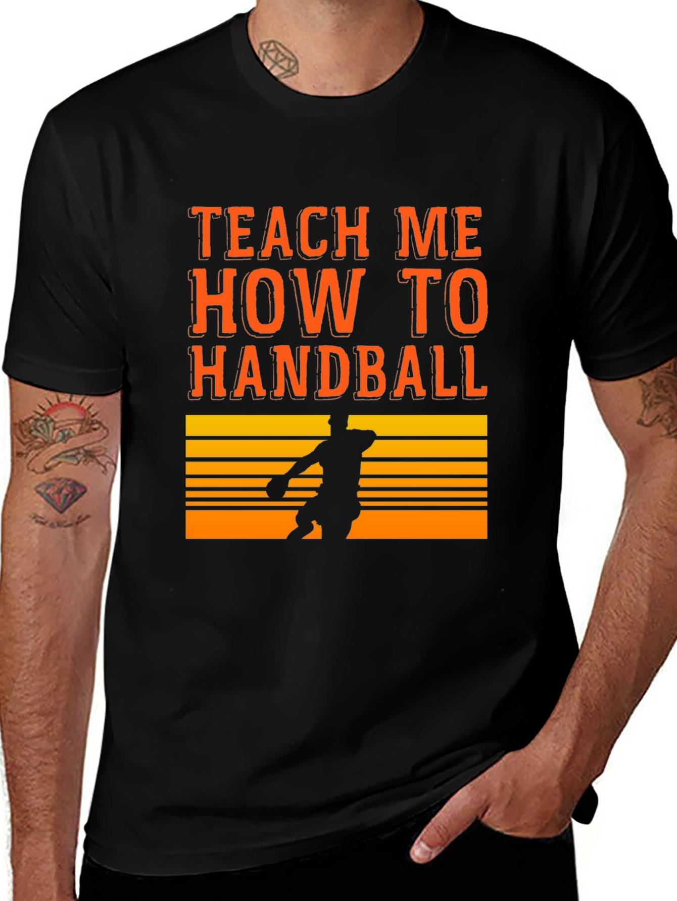 Variant 23 of Teach Me How To Handball Graphic T-Shirt