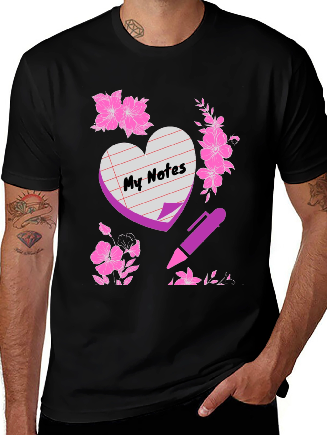 Variant 10 of My Notes Graphic Tee - Black