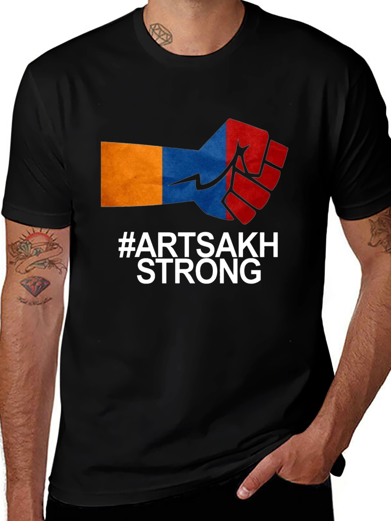 Variant 7 of Artsakh Strong Fist Graphic Tee