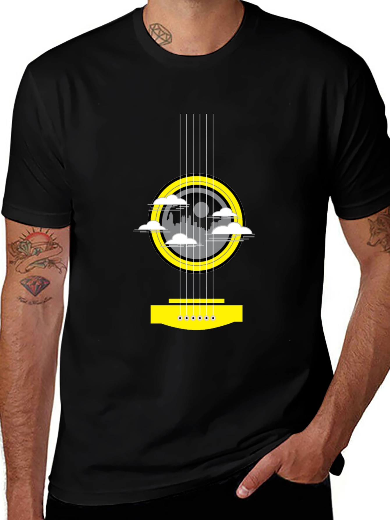 Variant 11 of Acoustic Guitar Nature Scene T-Shirt