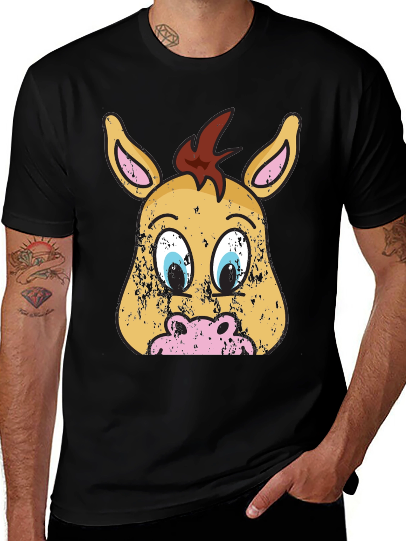 Variant 6 of Cartoon Donkey Graphic T-Shirt