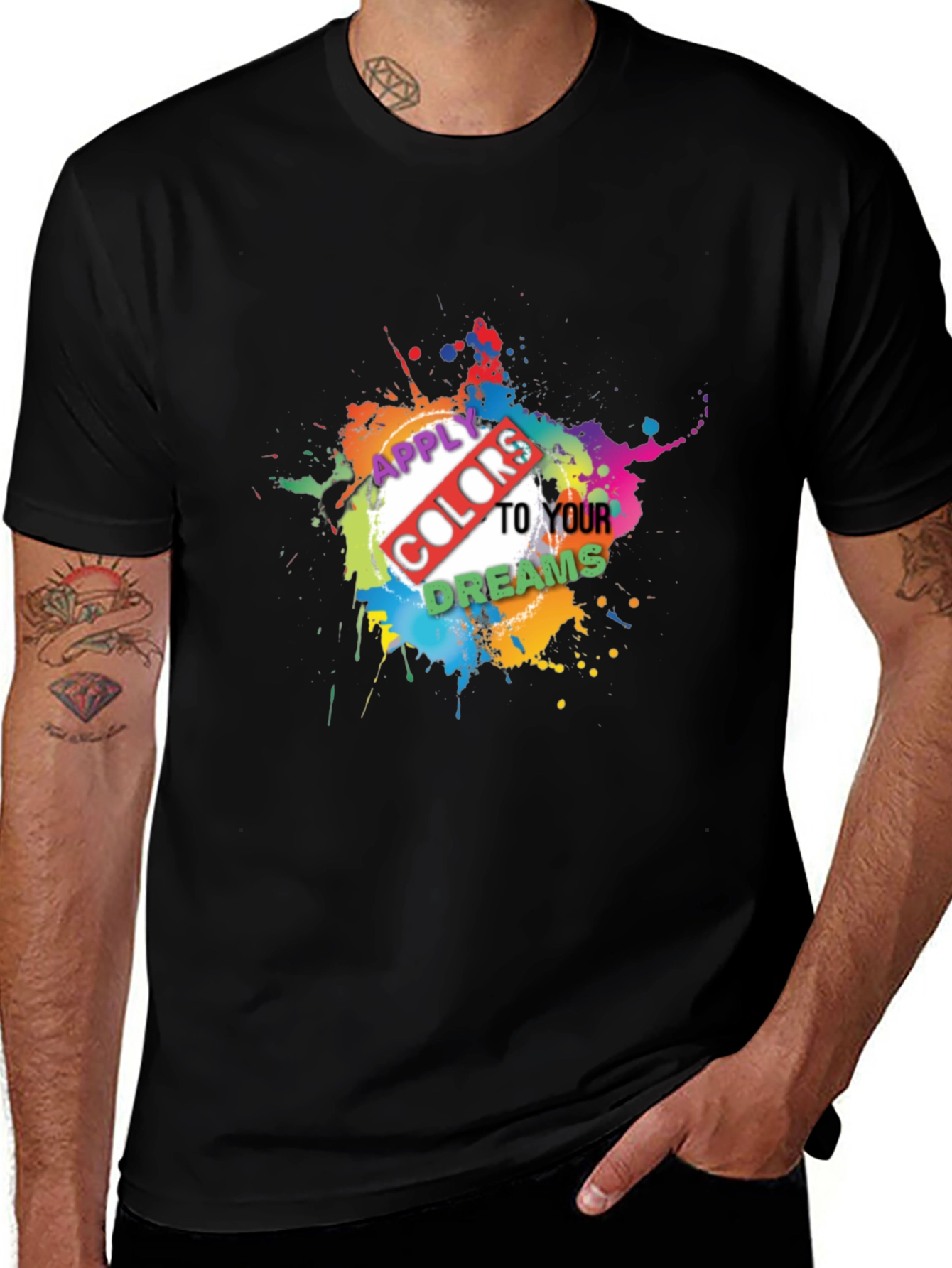 Variant 27 of Colorful Dreams T-Shirt: Artistic Graphic Tee