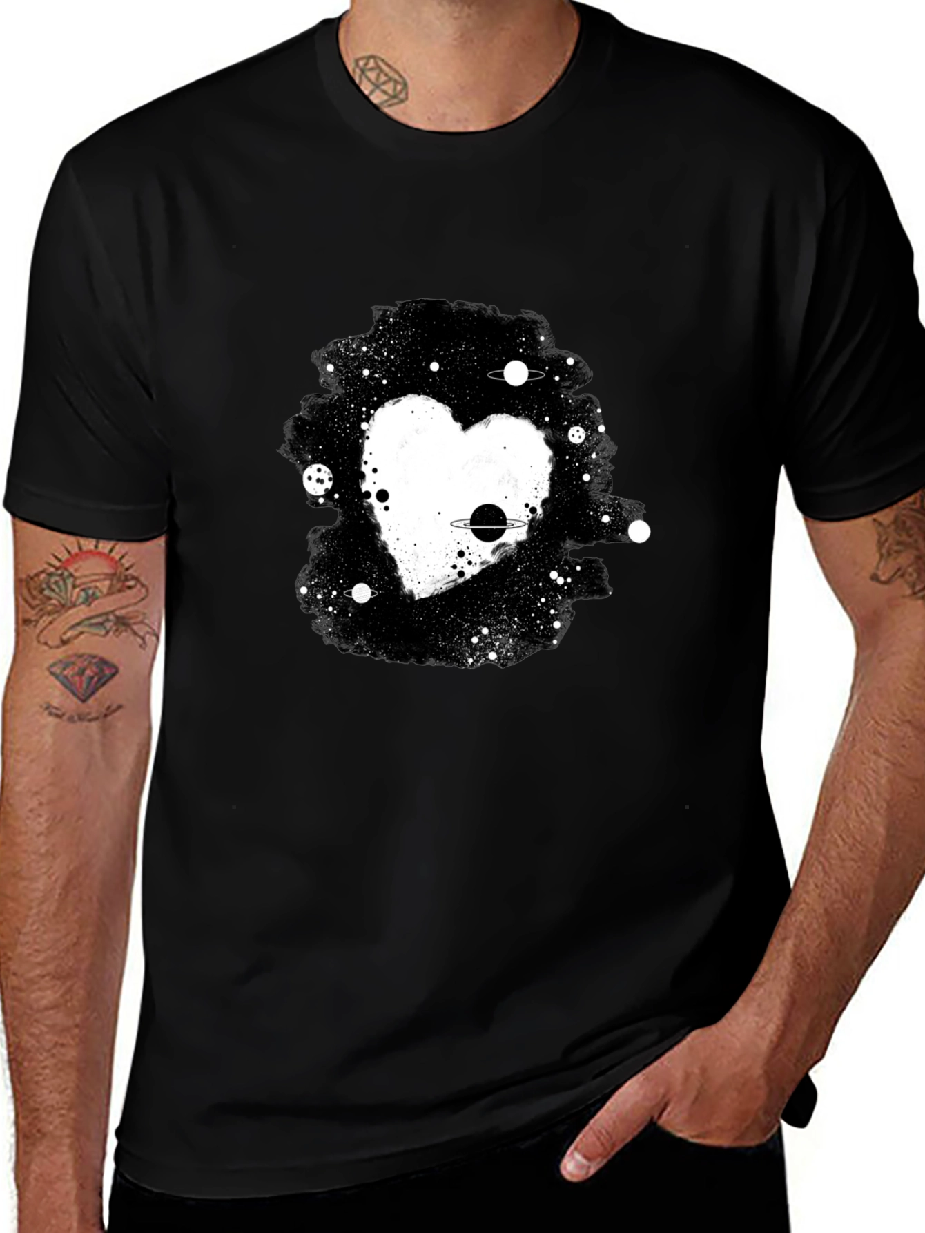 Variant 15 of Cosmic Heart Black T-Shirt