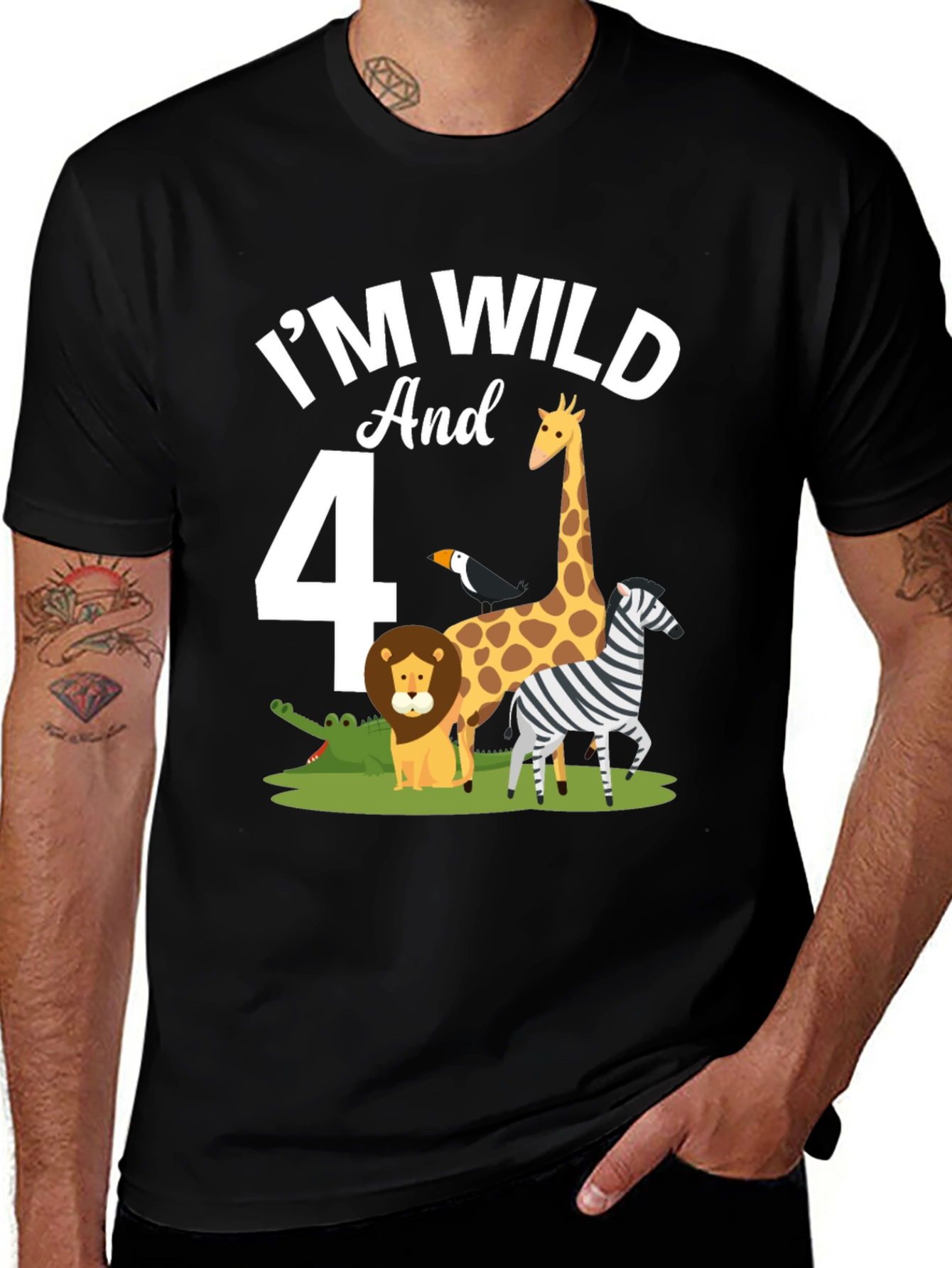 Black I'm Wild and 4 T-Shirt main image