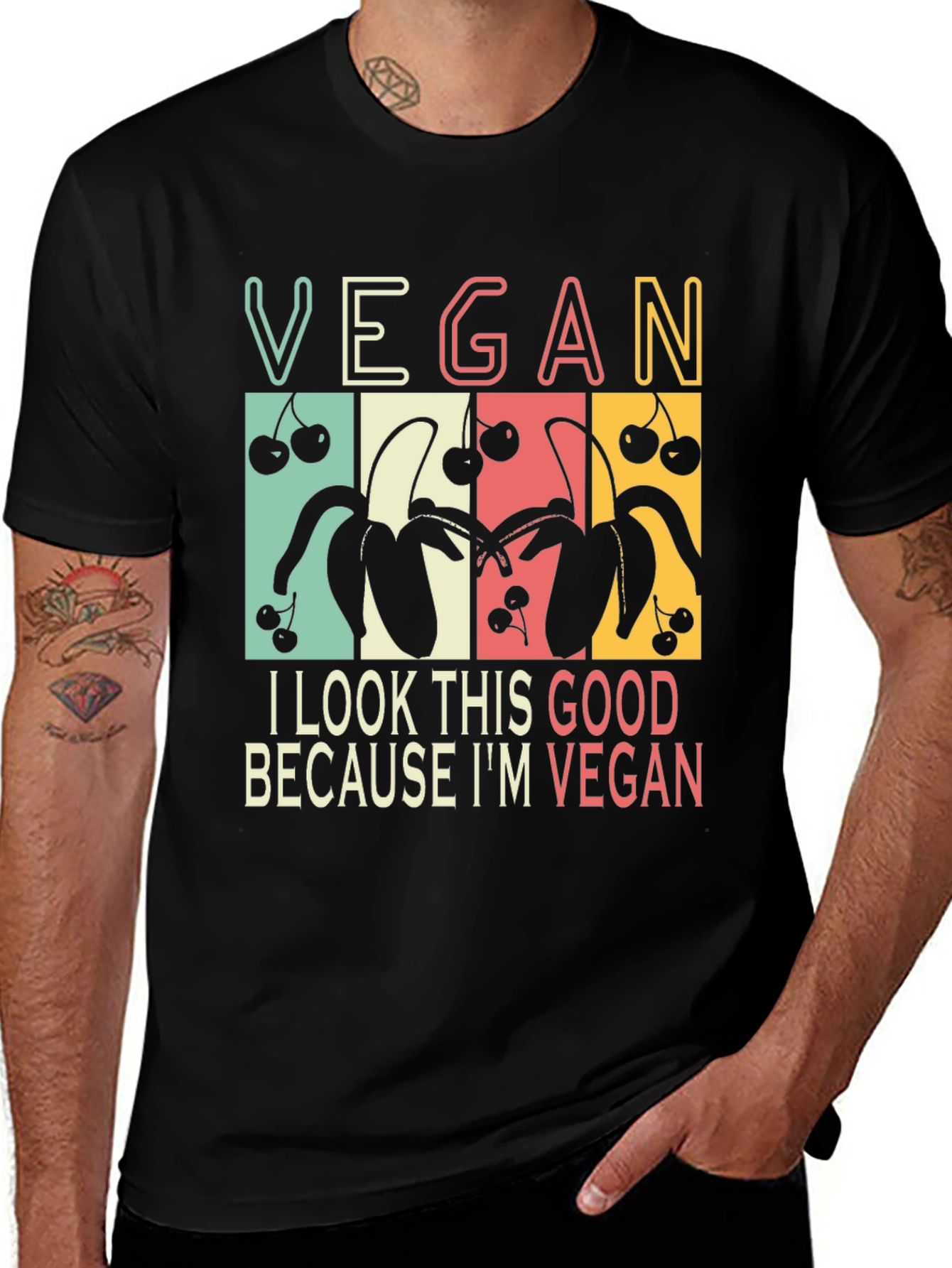 Variant 9 of Vegan Banana Graphic T-Shirt - Unisex Style