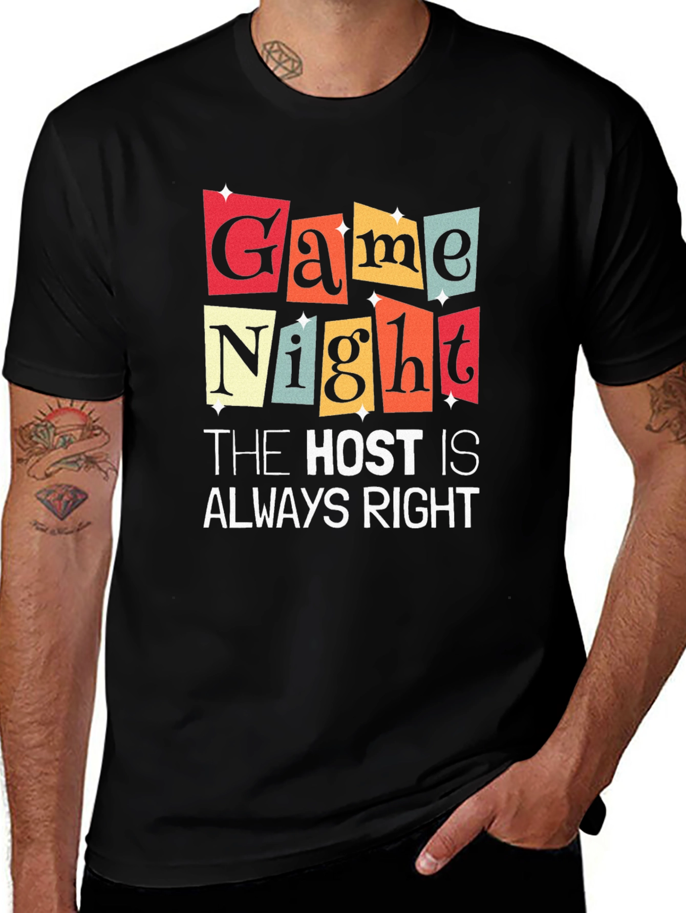 Game Night The Host Is Always Right Graphic T-Shirt