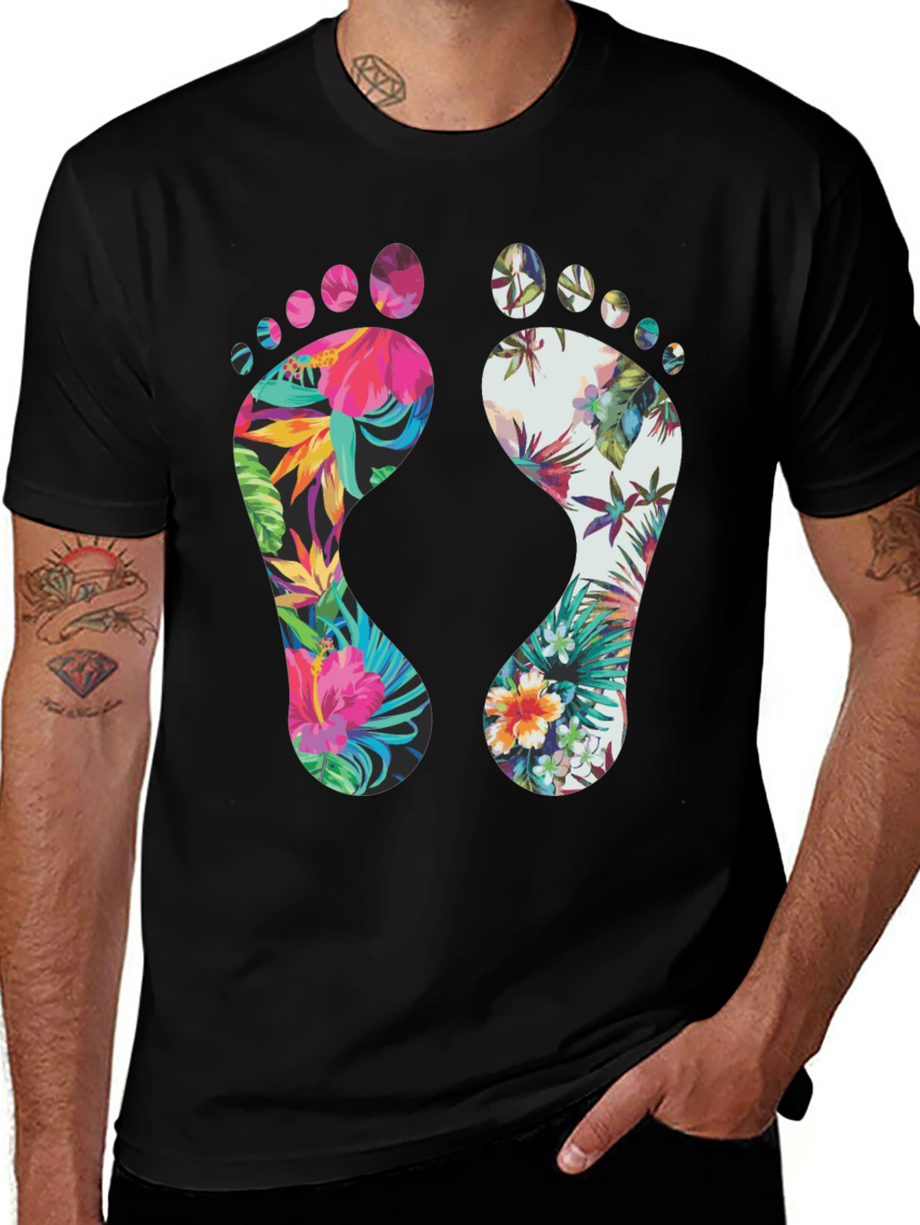 Variant 12 of Tropical Footprint Graphic Tee