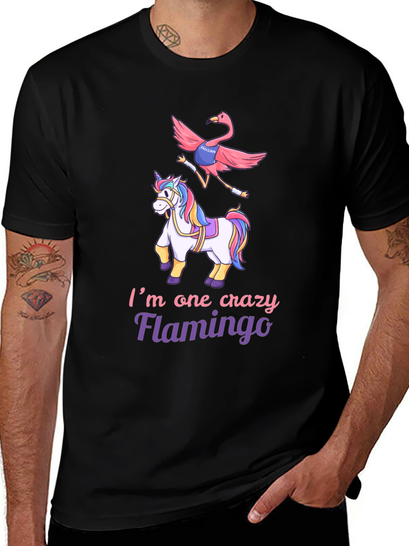 Variant 26 of Crazy Flamingo Unicorn T-Shirt