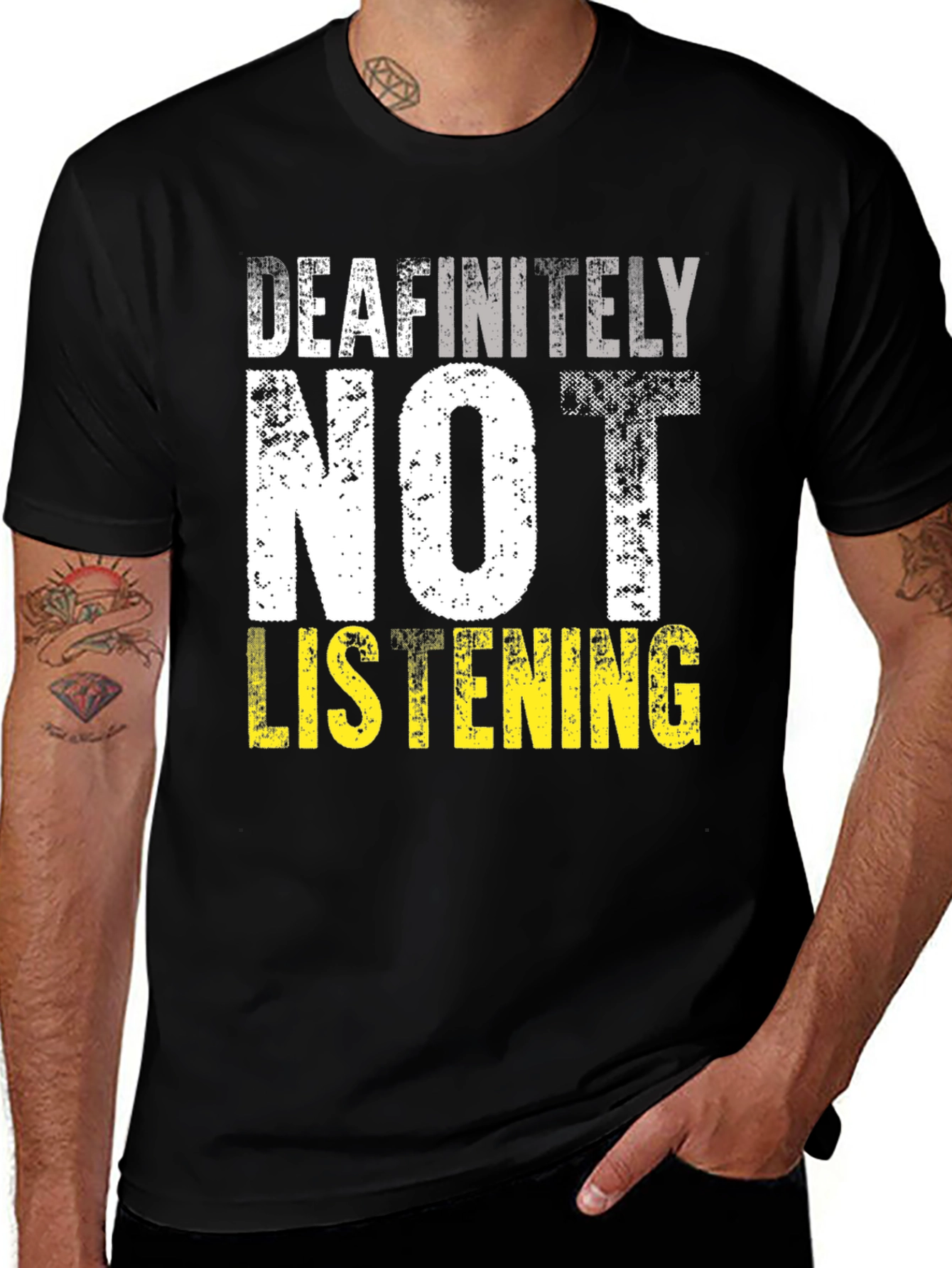 Variant 28 of Deafinitely Not Listening Graphic T-Shirt