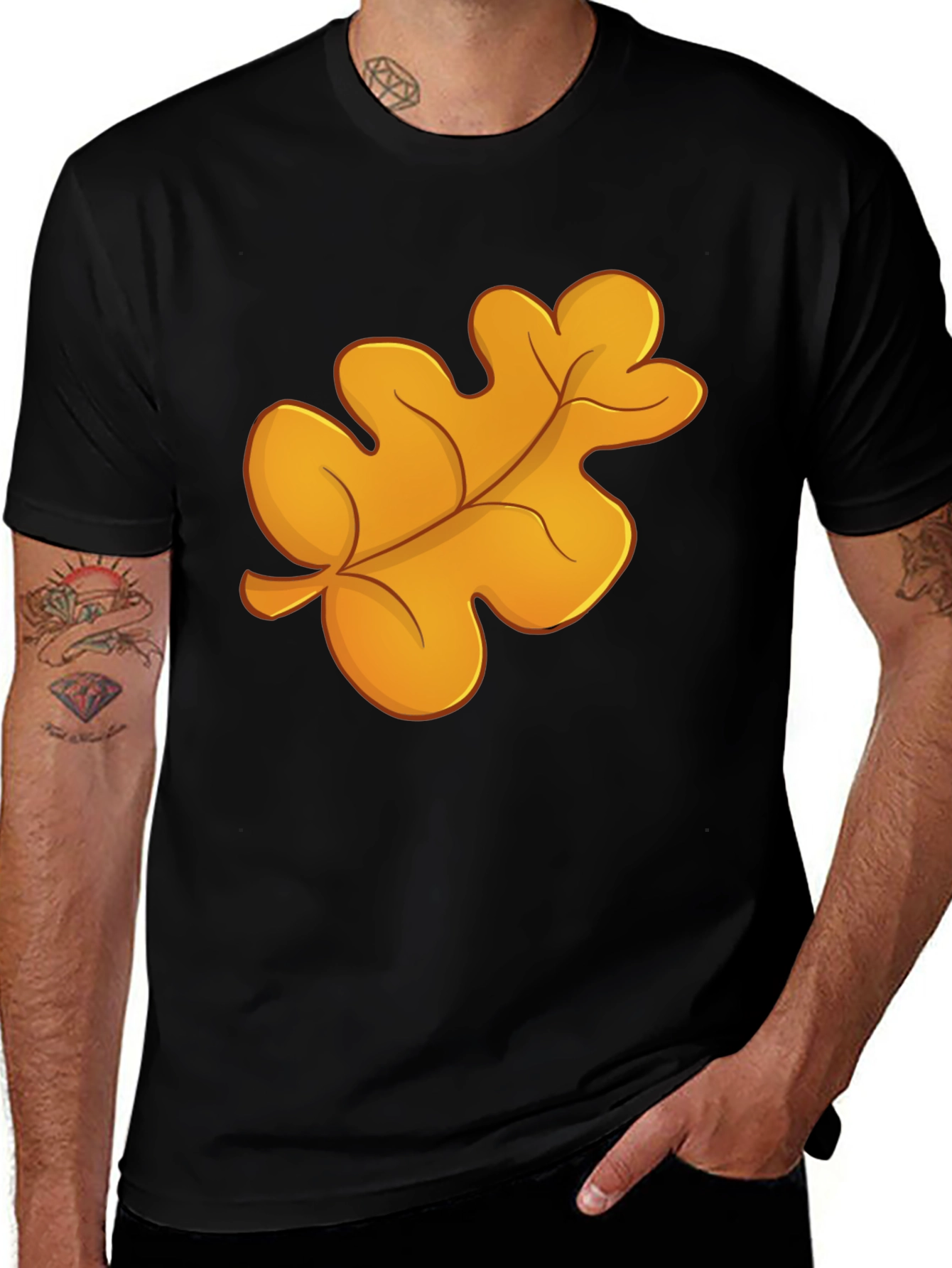 Variant 13 of Oak Leaf Graphic Tee - Casual Comfort