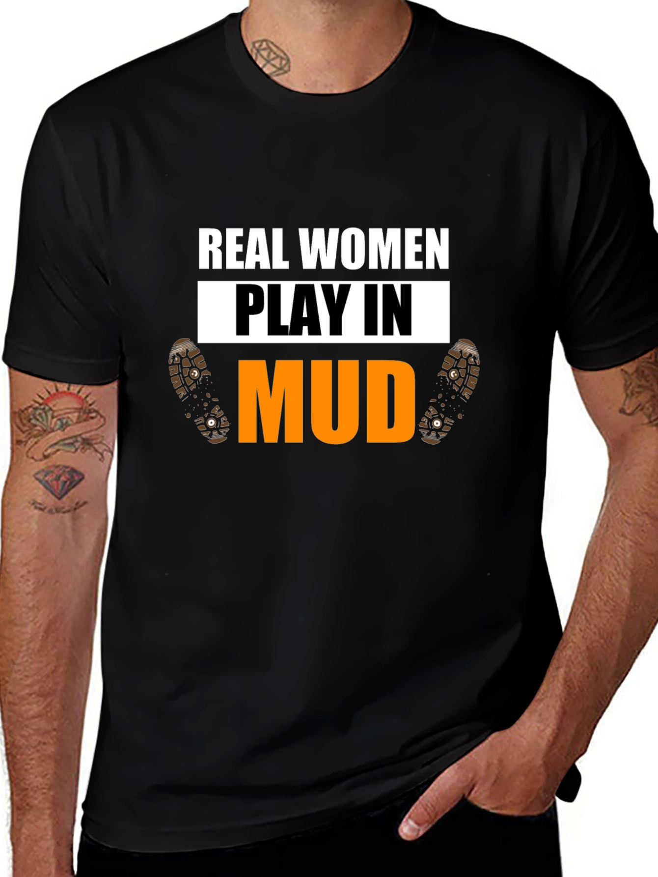 Variant 12 of Real Women Play in Mud Graphic Tee