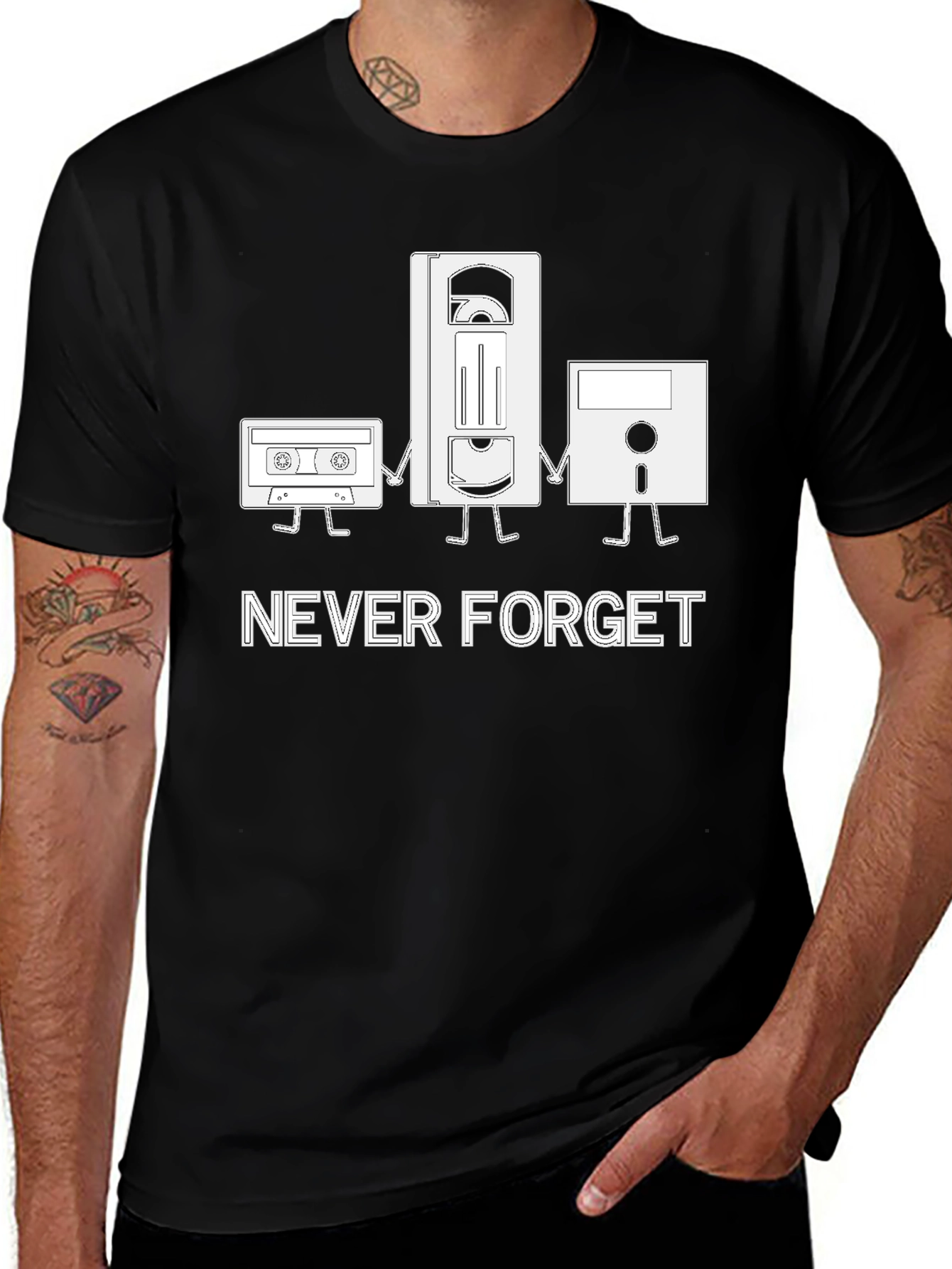 Never Forget Retro Media T-Shirt