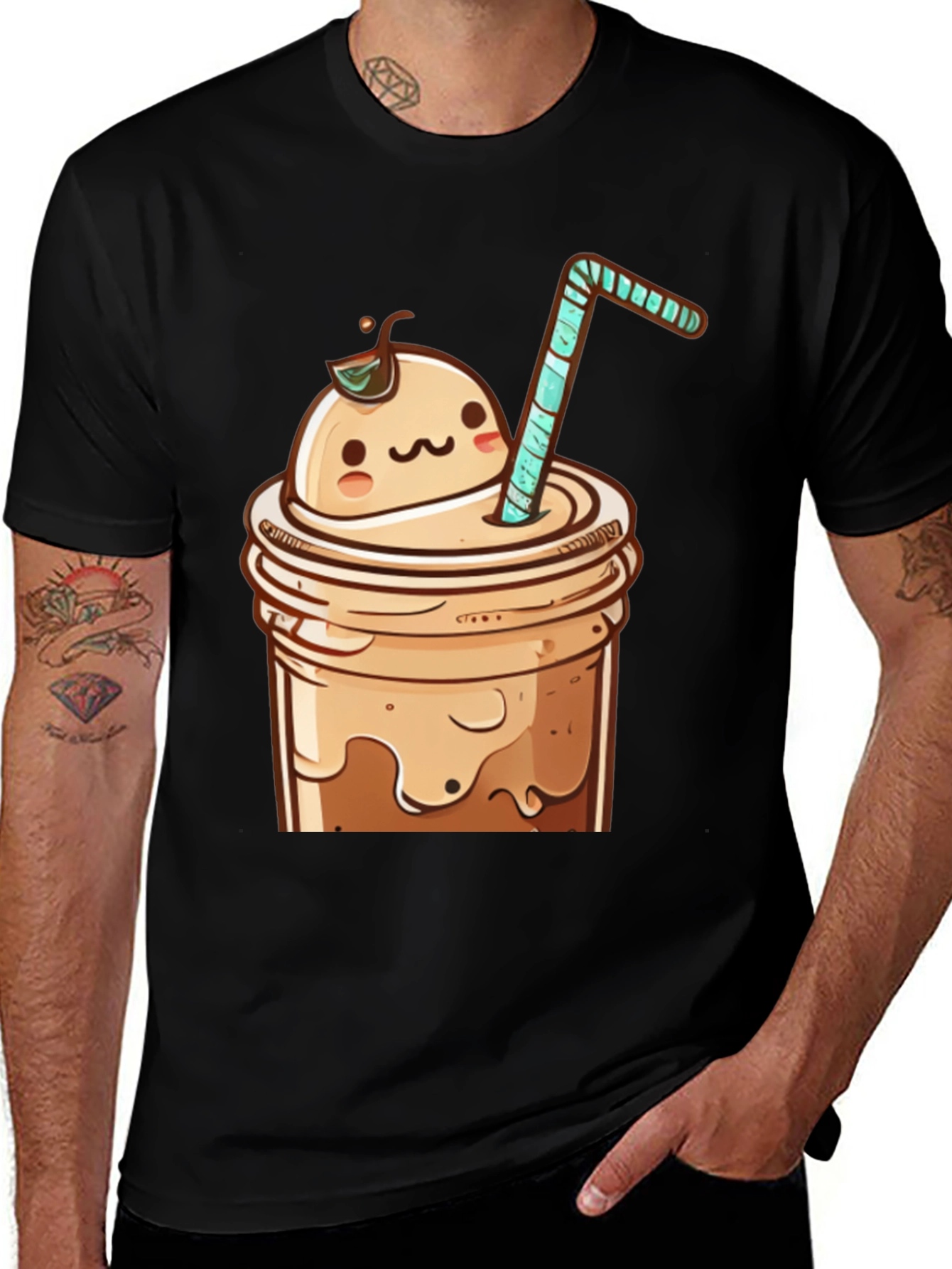 Cute Kawaii Boba Tea Graphic Tee