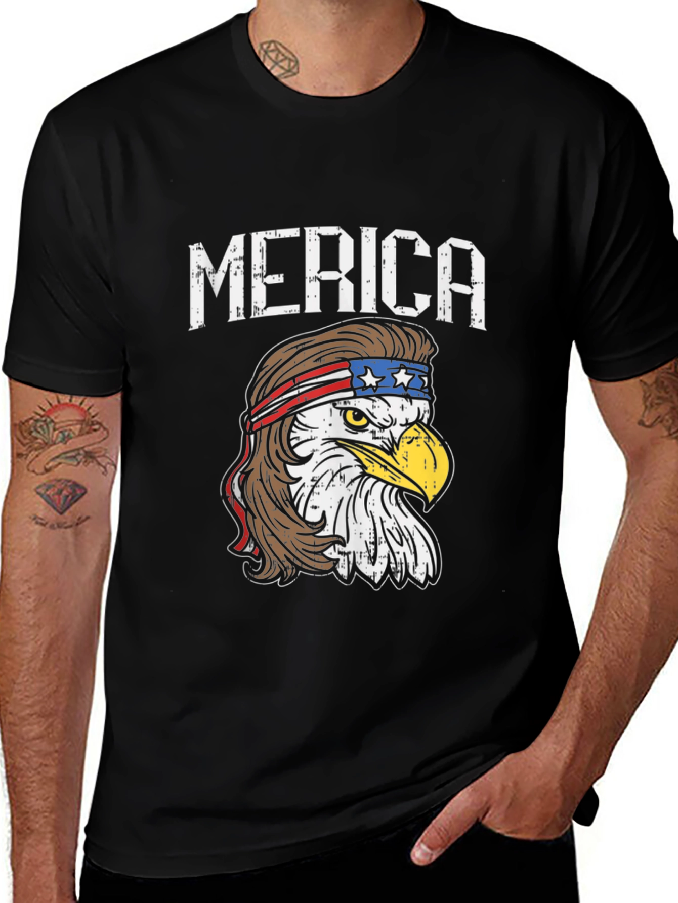 Variant 2 of Merica Eagle Patriotic Graphic Tee