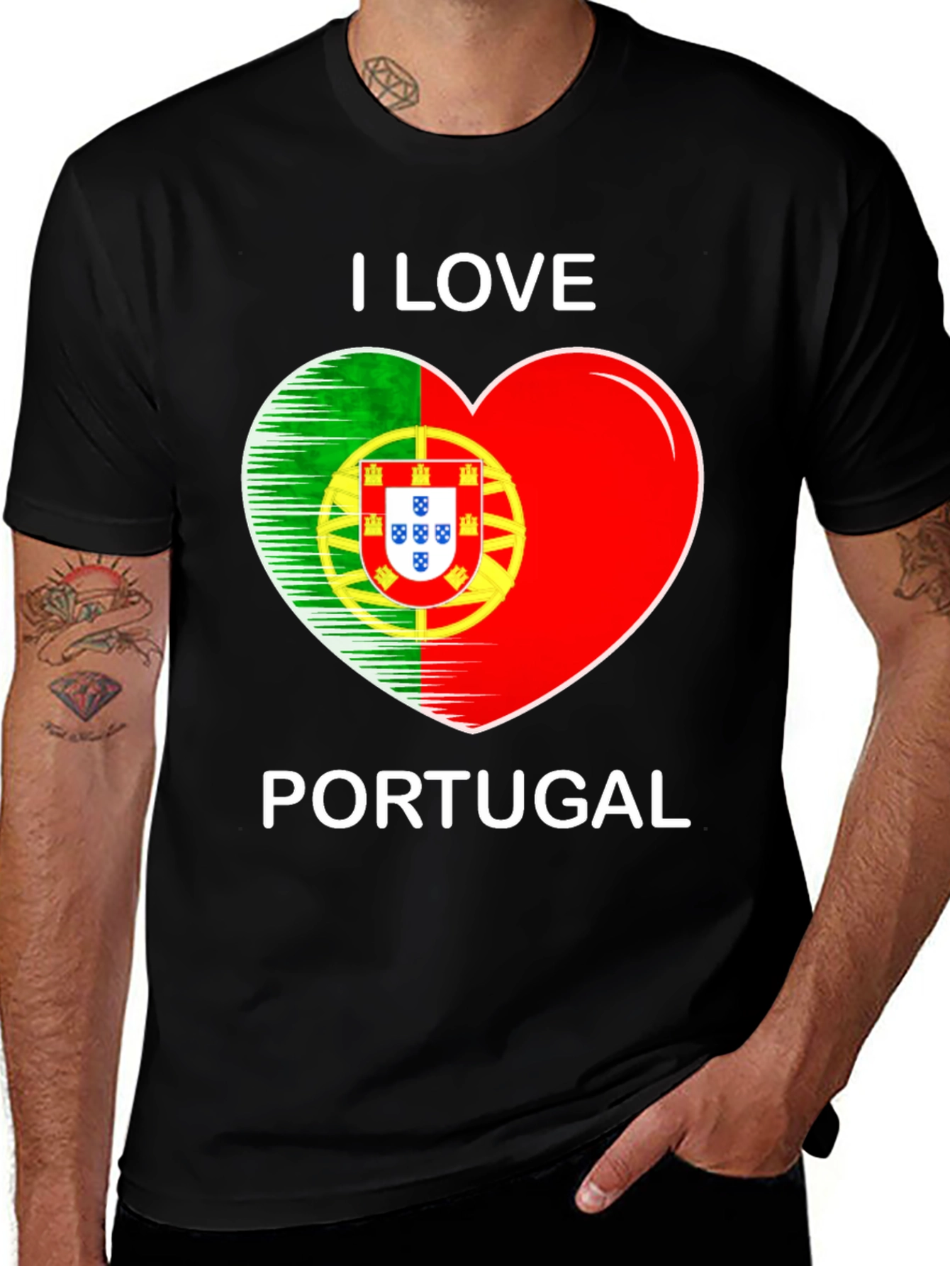 Variant 12 of I Love Portugal T-Shirt - National Pride Tee