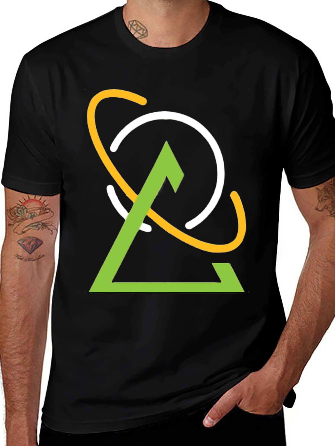 Variant 21 of Geometric Design Black T-Shirt