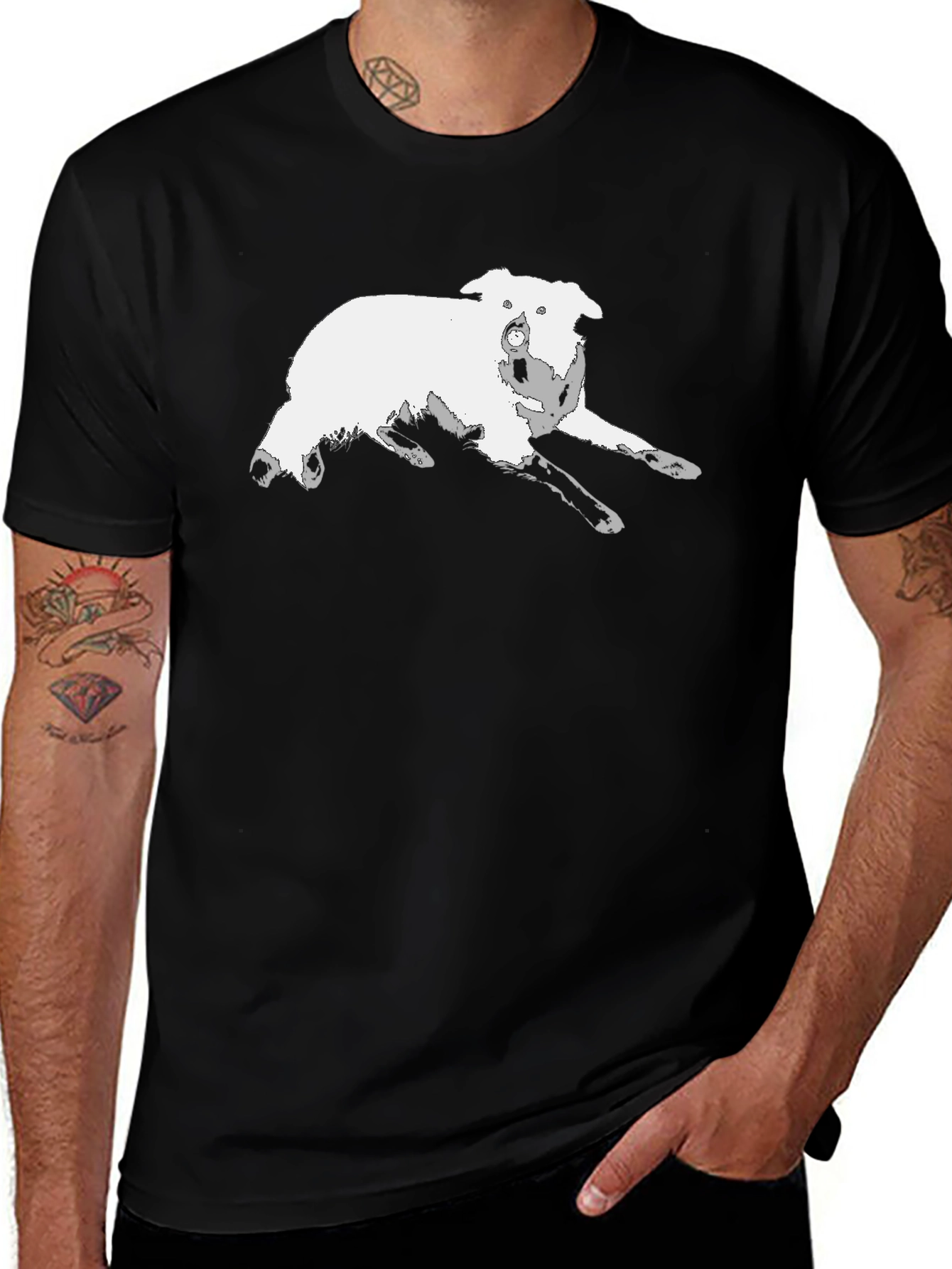 Black Dog Graphic Black T-Shirt main image