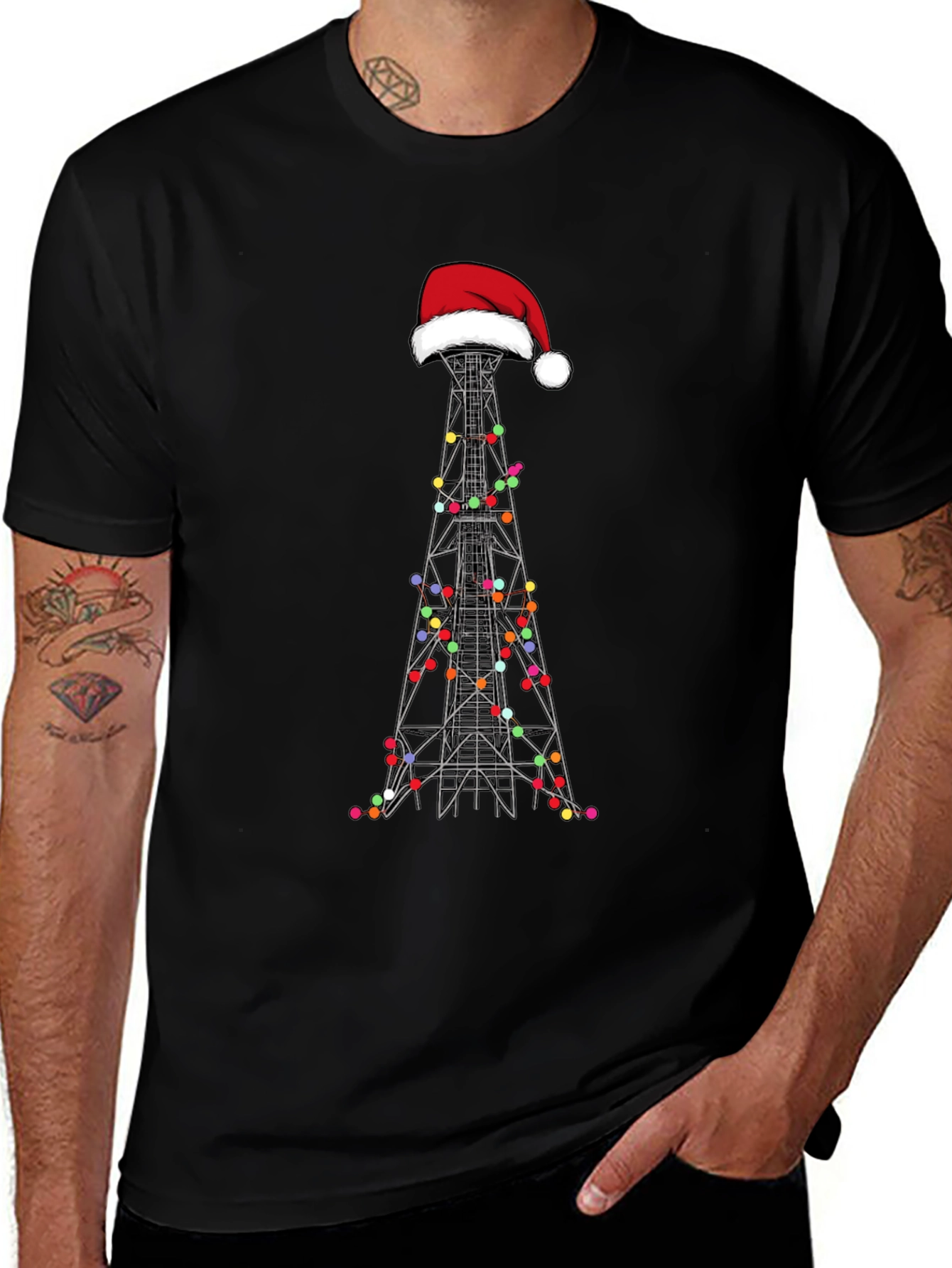 Variant 24 of Festive Radio Tower T-Shirt