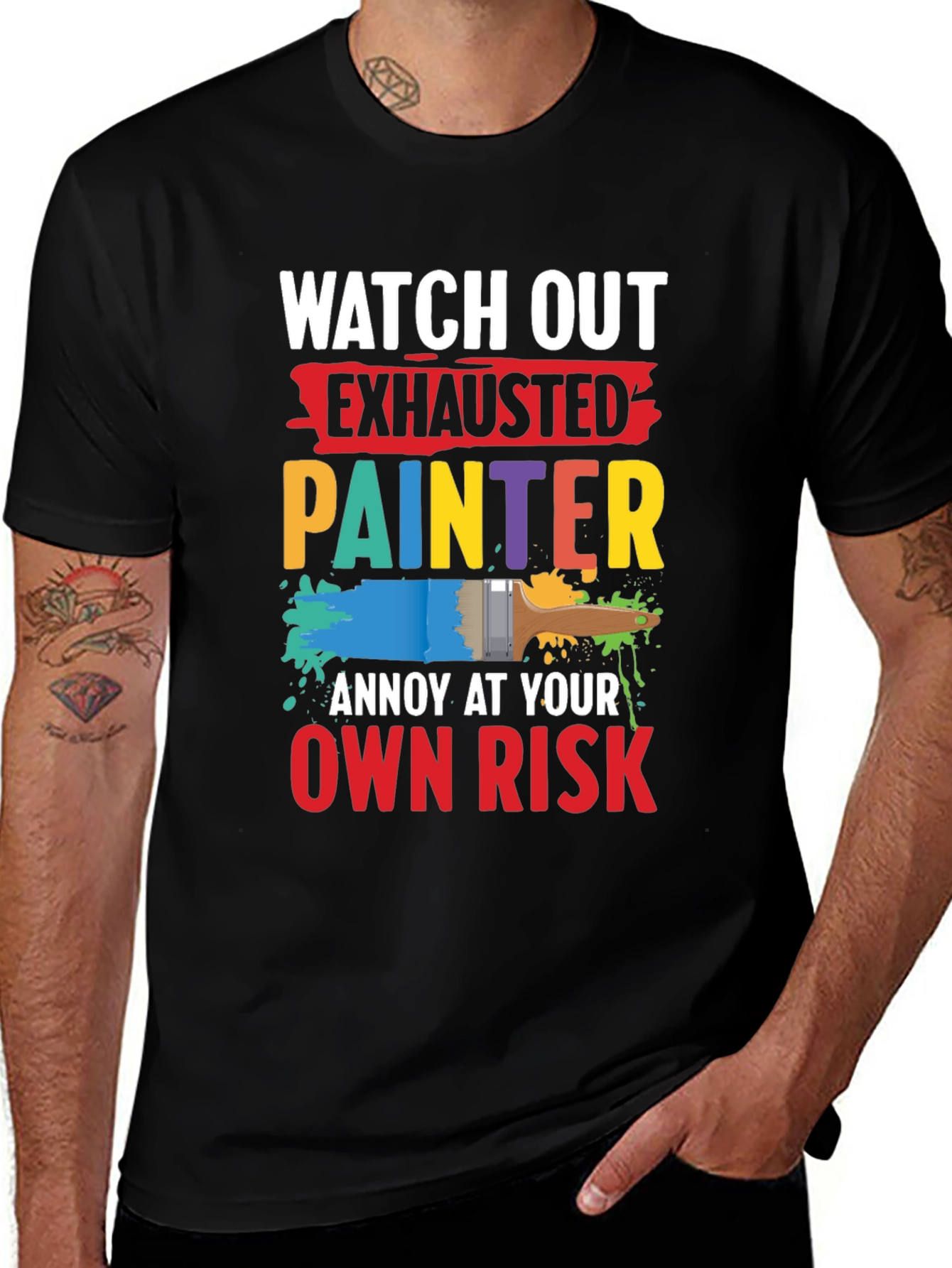 Variant 29 of Exhausted Painter Graphic T-Shirt