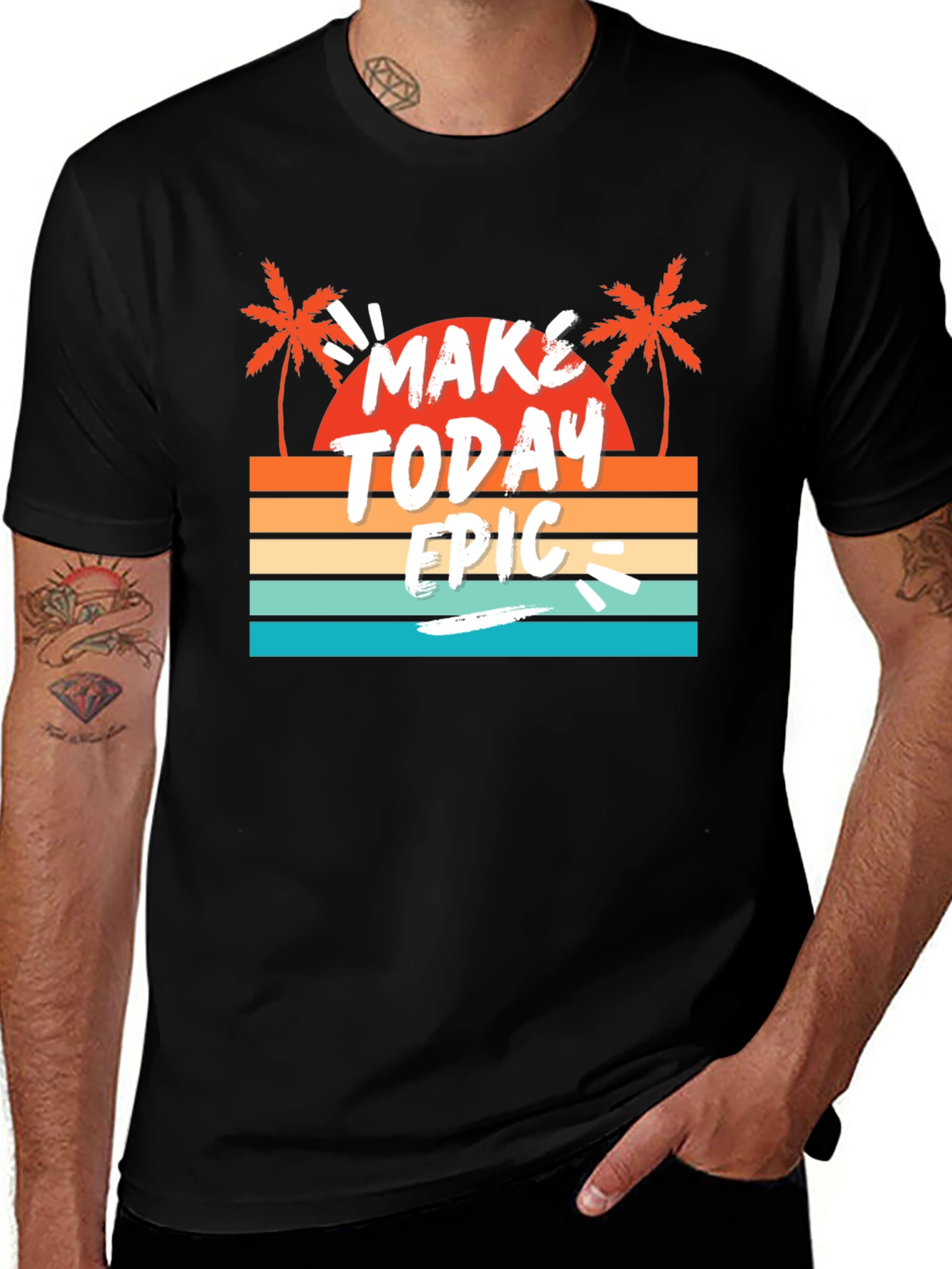 Variant 13 of Make Today Epic Graphic Tee - Tropical Summer Vibes