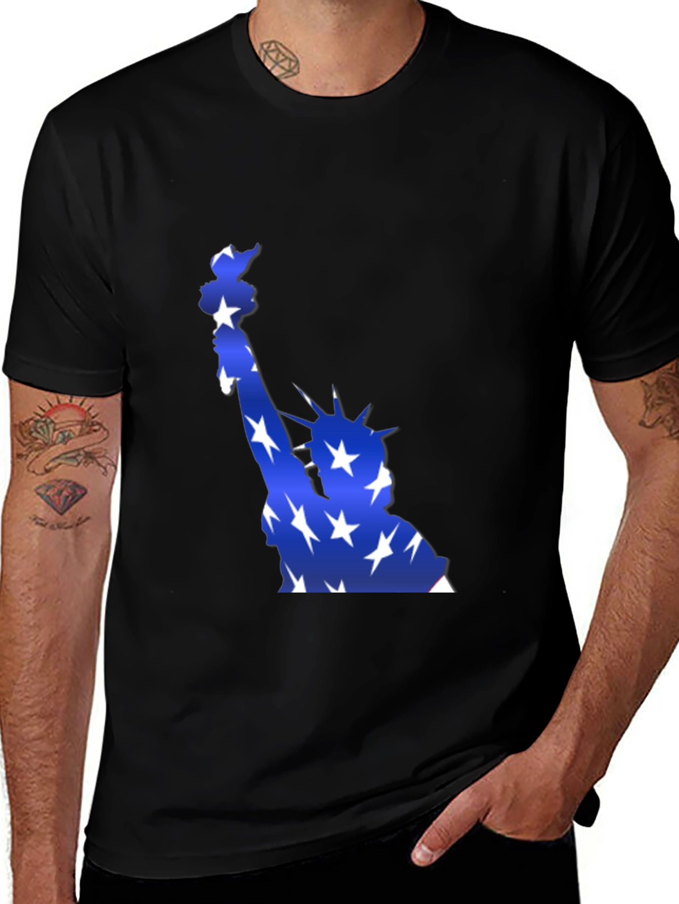 Variant 13 of Statue of Liberty Patriotic Graphic T-Shirt