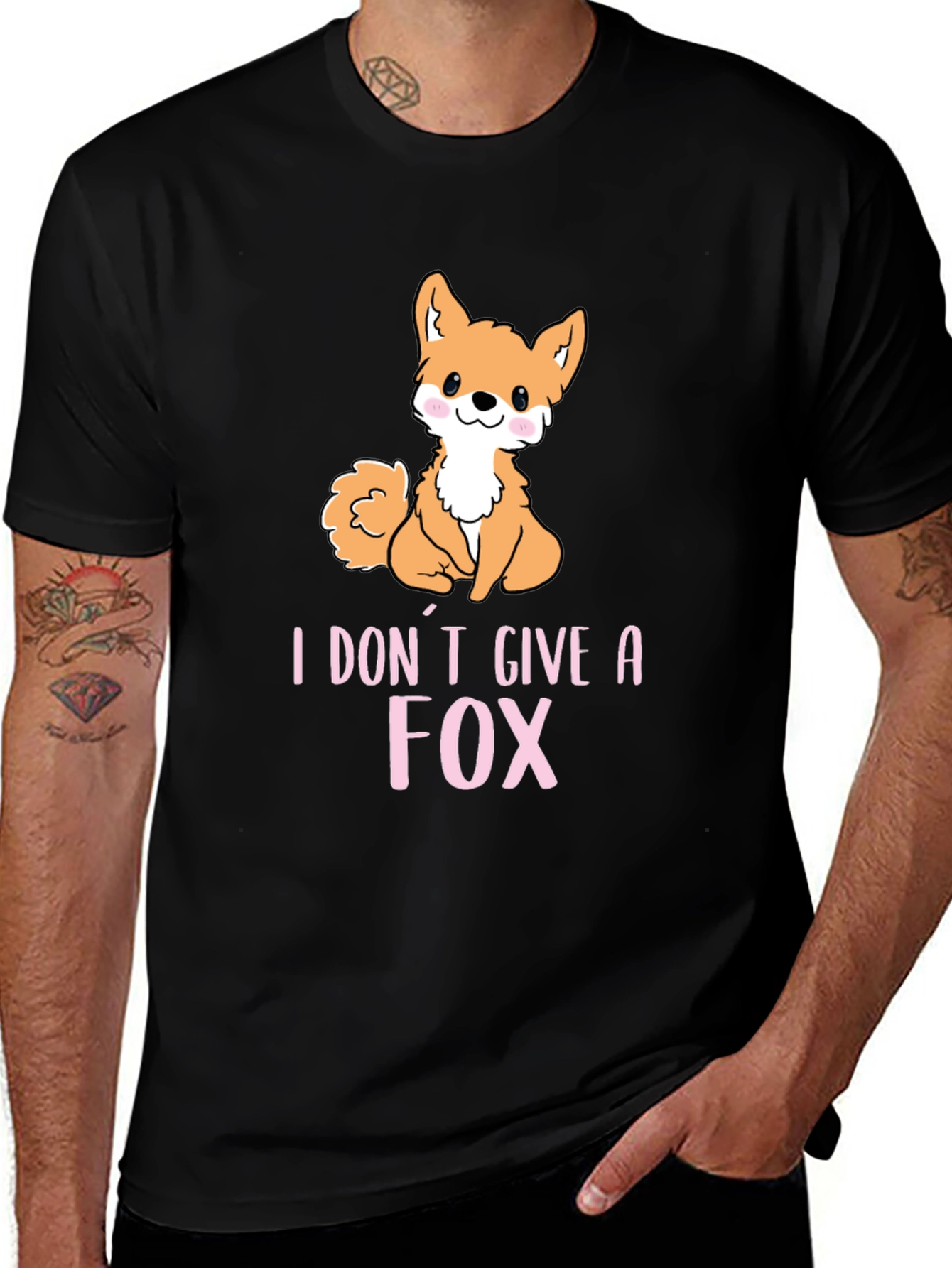 Variant 8 of I Don't Give A Fox T-Shirt Cute Fox Graphic Tee