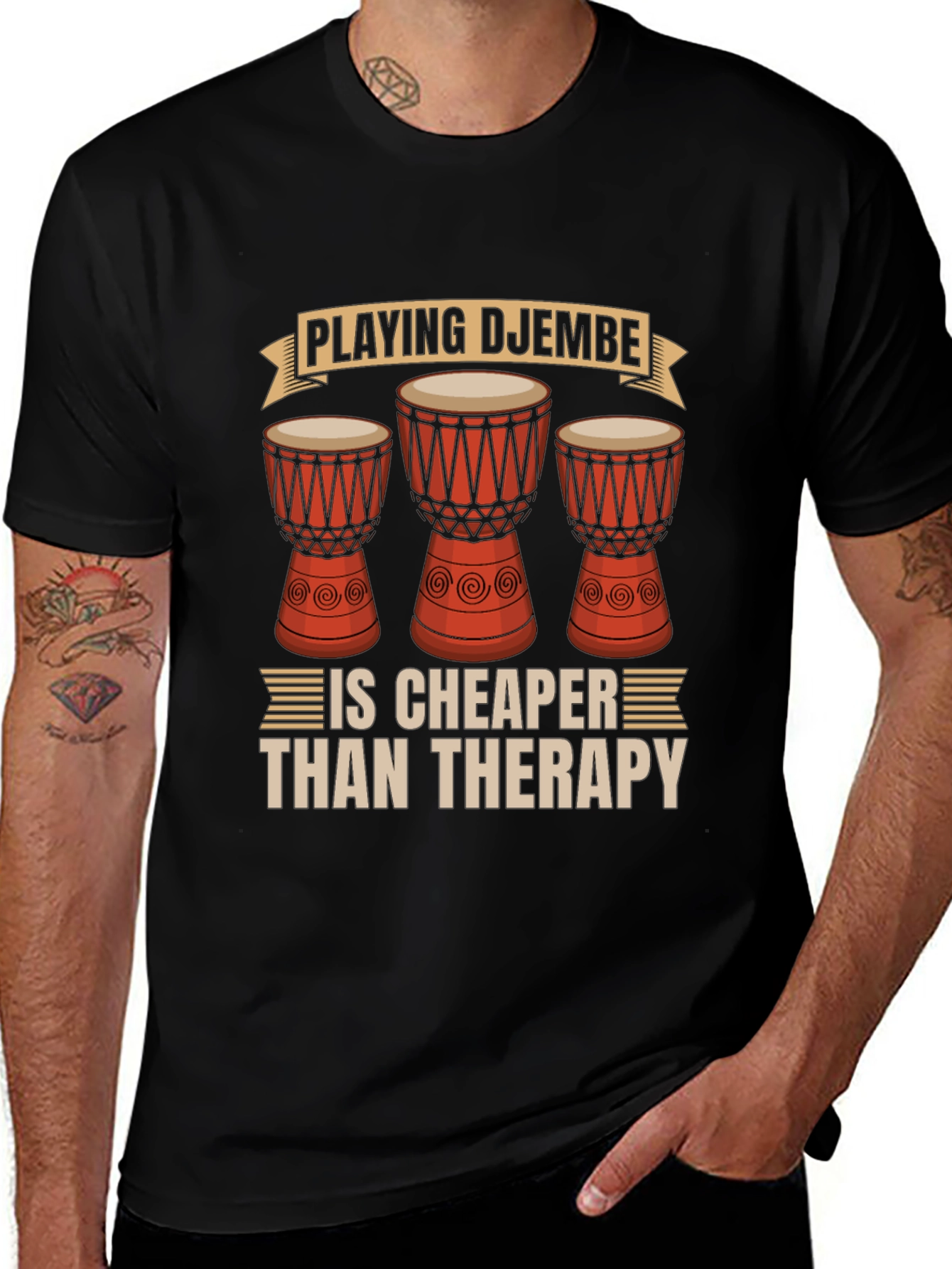 Variant 25 of Djembe Therapy T-Shirt