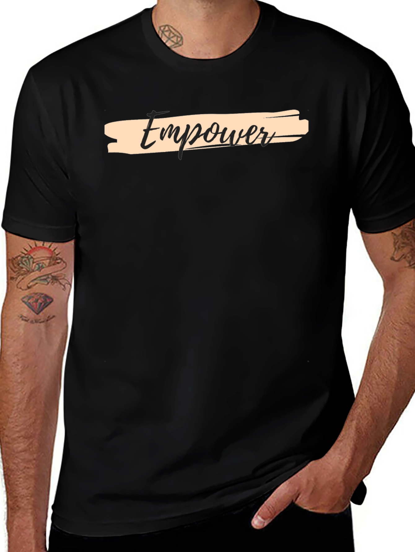 Variant 13 of Empower Graphic Black T-Shirt