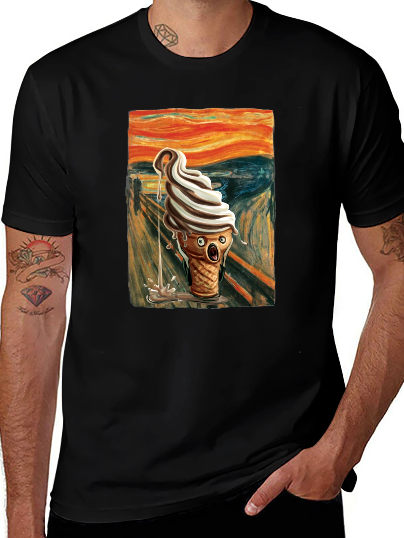 Variant 22 of Scream Ice Cream T-Shirt - Art Inspired Tee