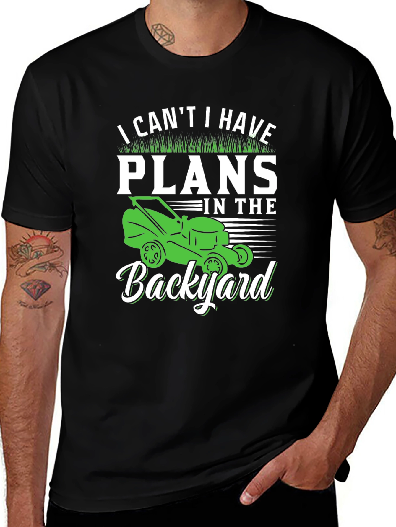 Variant 27 of Backyard Plans Graphic Tee - Gardening Lawn Care Shirt