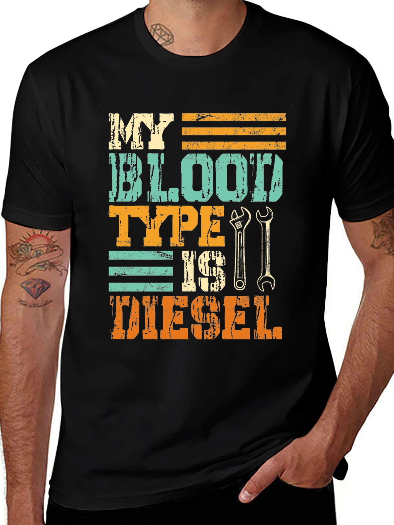 Variant 20 of My Blood Type is Diesel Graphic T-Shirt
