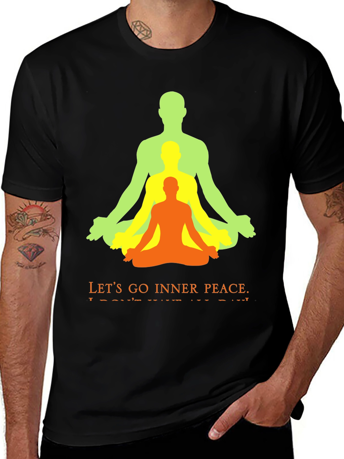 Variant 26 of Inner Peace Yoga T-Shirt - Meditation Design