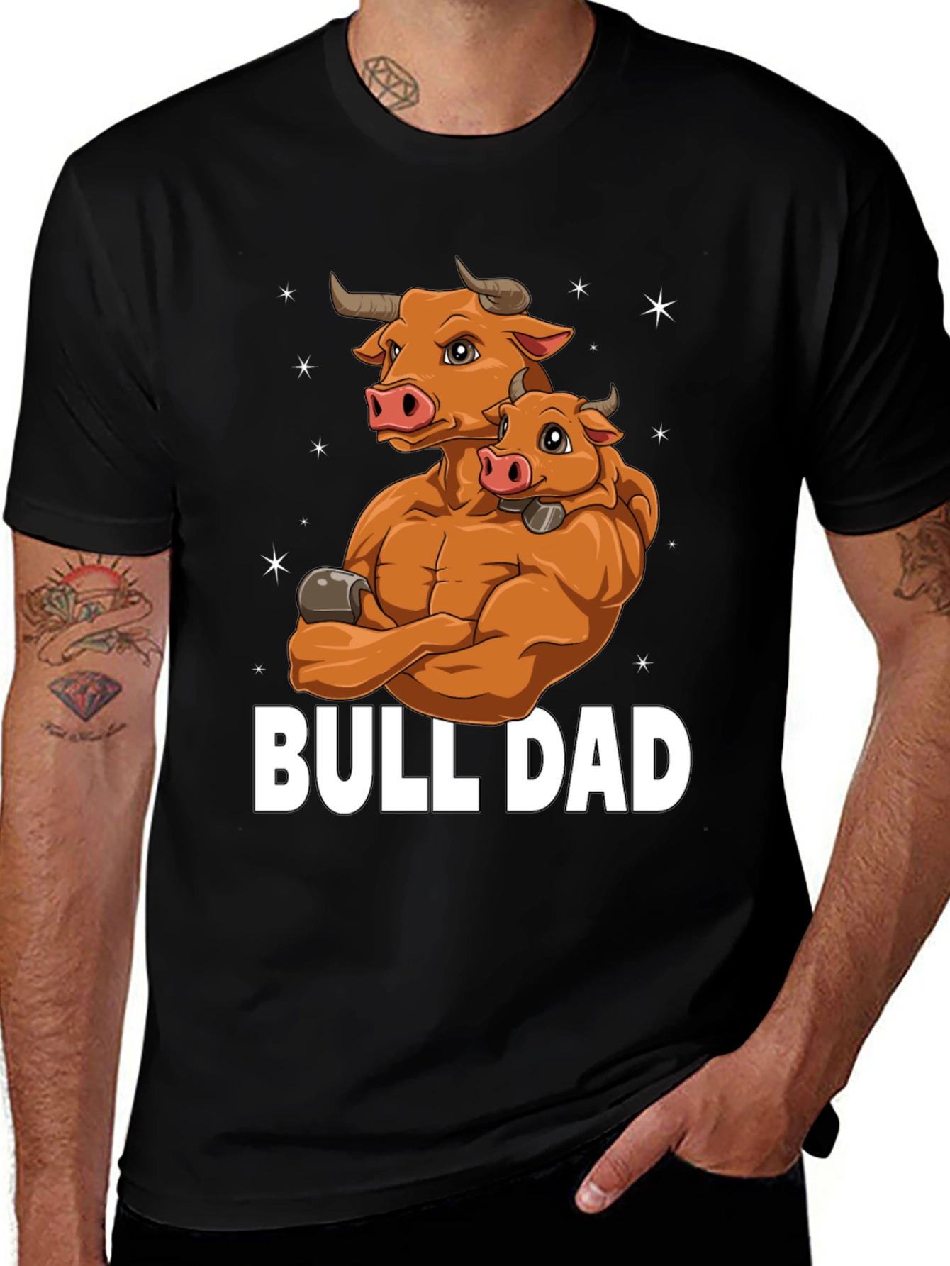 Variant 8 of Bull Dad Graphic T-Shirt