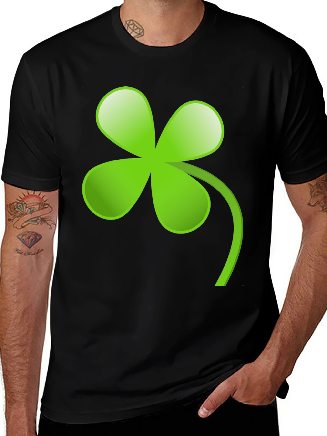 Lucky Clover Graphic Tee - Black St. Patrick's Day Shirt