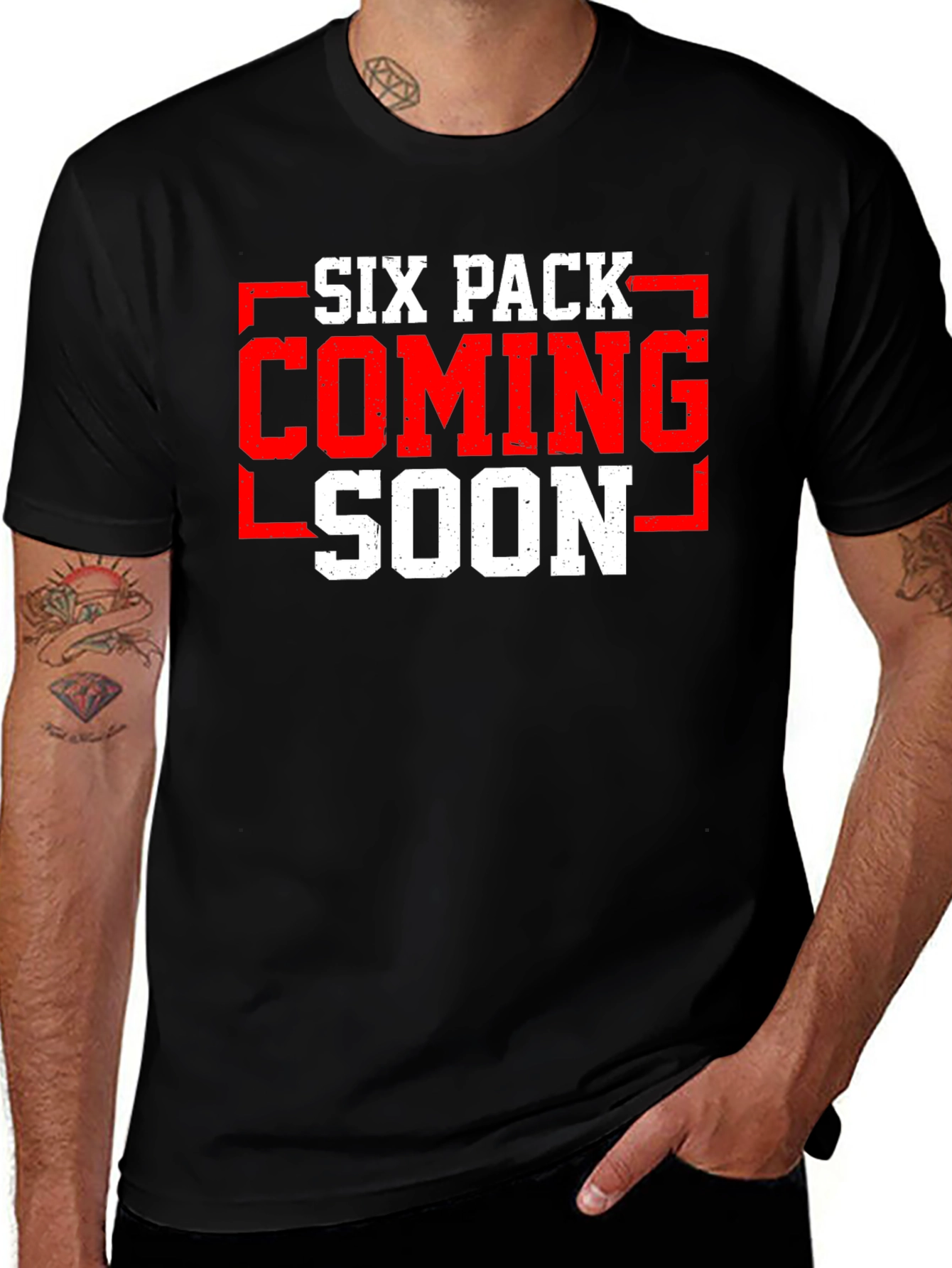 Variant 16 of Six Pack Coming Soon T-Shirt Gym Workout Funny